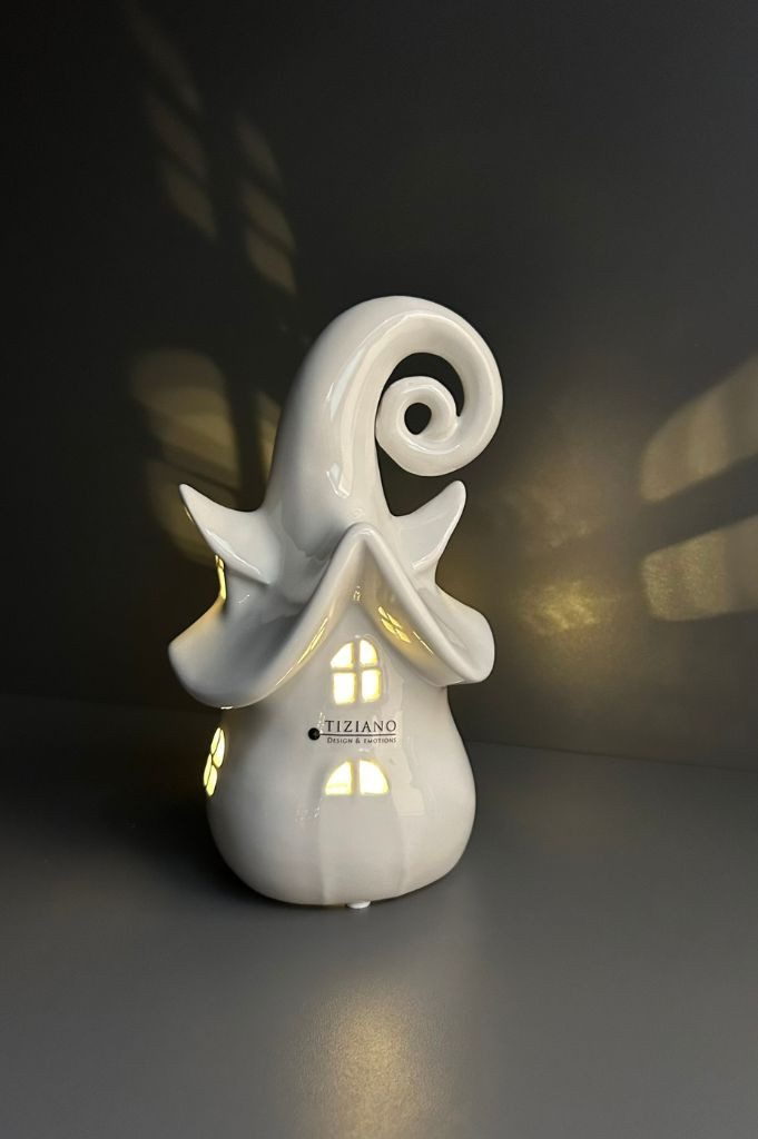 TIZIANO - DESIGN & EMOTIONS Dekofigur Deko Haus Avalon LED creme-weiß