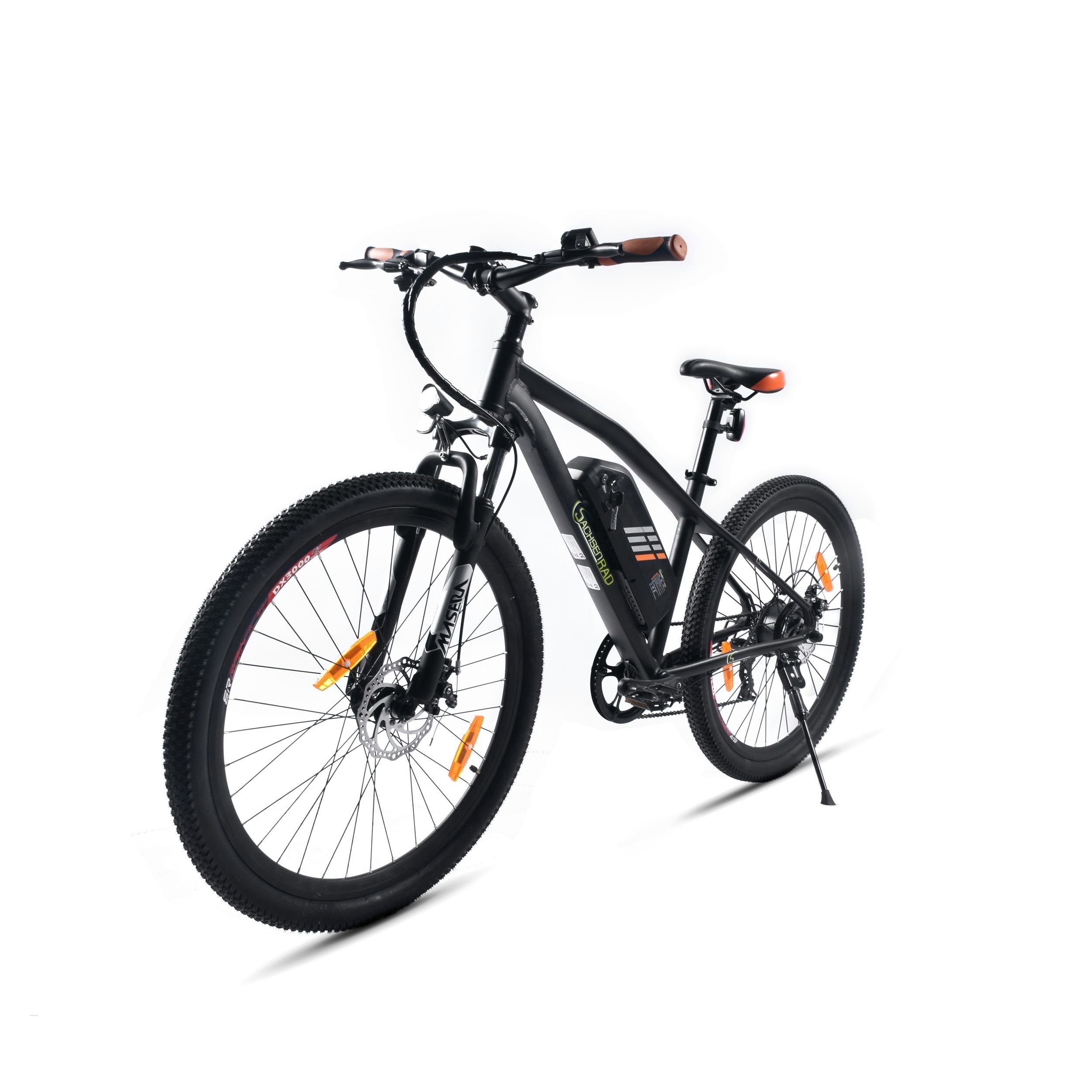 SachsenRAD E-Bike »E-Racing Bike R6 400 Wh«, 7 Gang Shimano Tourney TX,  Kettenschaltung, 250 W, LED-Beleuchtung, mechanische Scheibenbremse,  abnehmbarer und extra großer Akku, USB-Port zum Laden von Smartphones