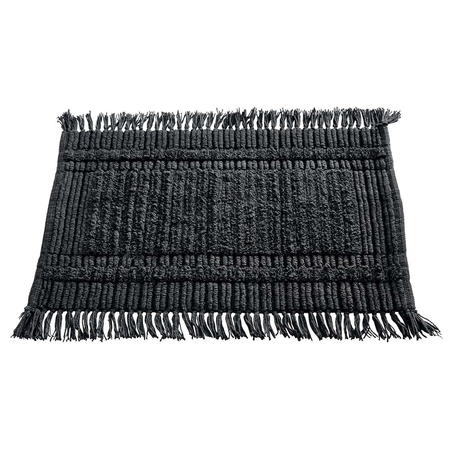 Mirabeau Badematte Badematte Nexilo schwarz, Höhe 400 mm, 100% Baumwolle