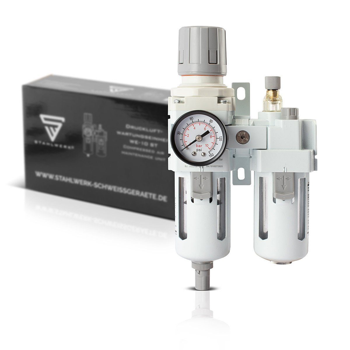 STAHLWERK Druckminderer Druckluftwartungseinheit WE-10 ST für Kompressoren, günstig online kaufen