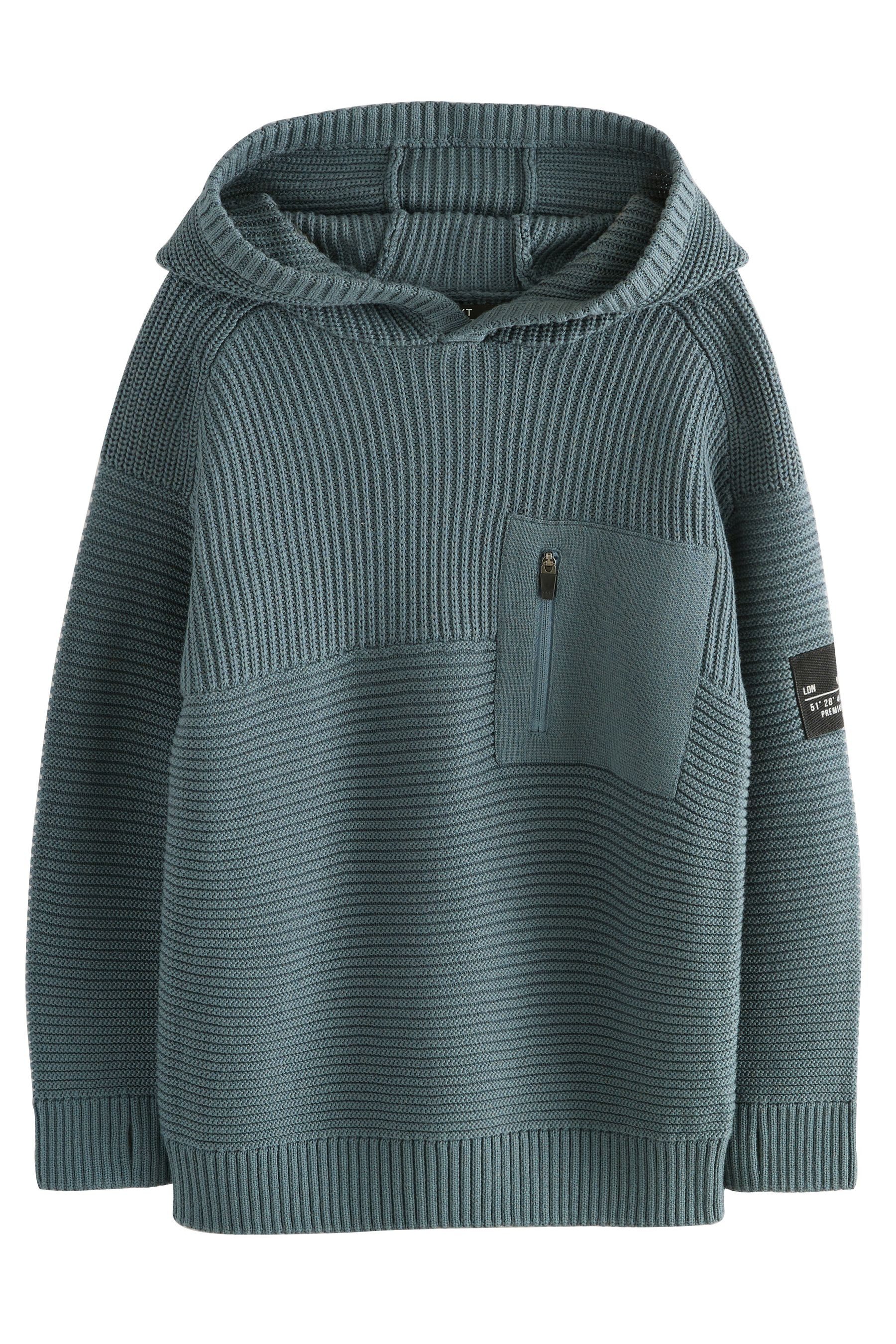 Kapuzenpullover Gestricktes Utility-Kapuzensweatshirt