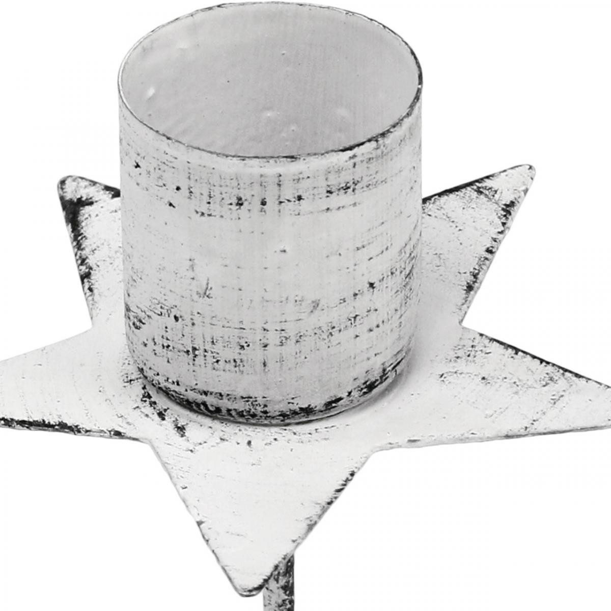 Posiwio Kerzenhalter Festlicher Kerzenstecker Sternform für Advent und Tischdeko, 4 Stück