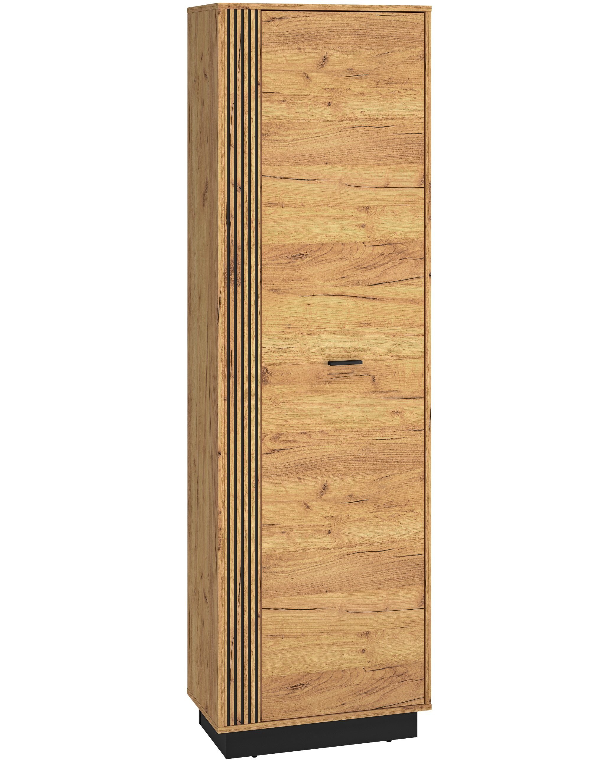 Marmex Möbel Garderobenschrank VASCO 01 schmaler Schrank 60 cm mit gefräßten Lamellen für den Flur