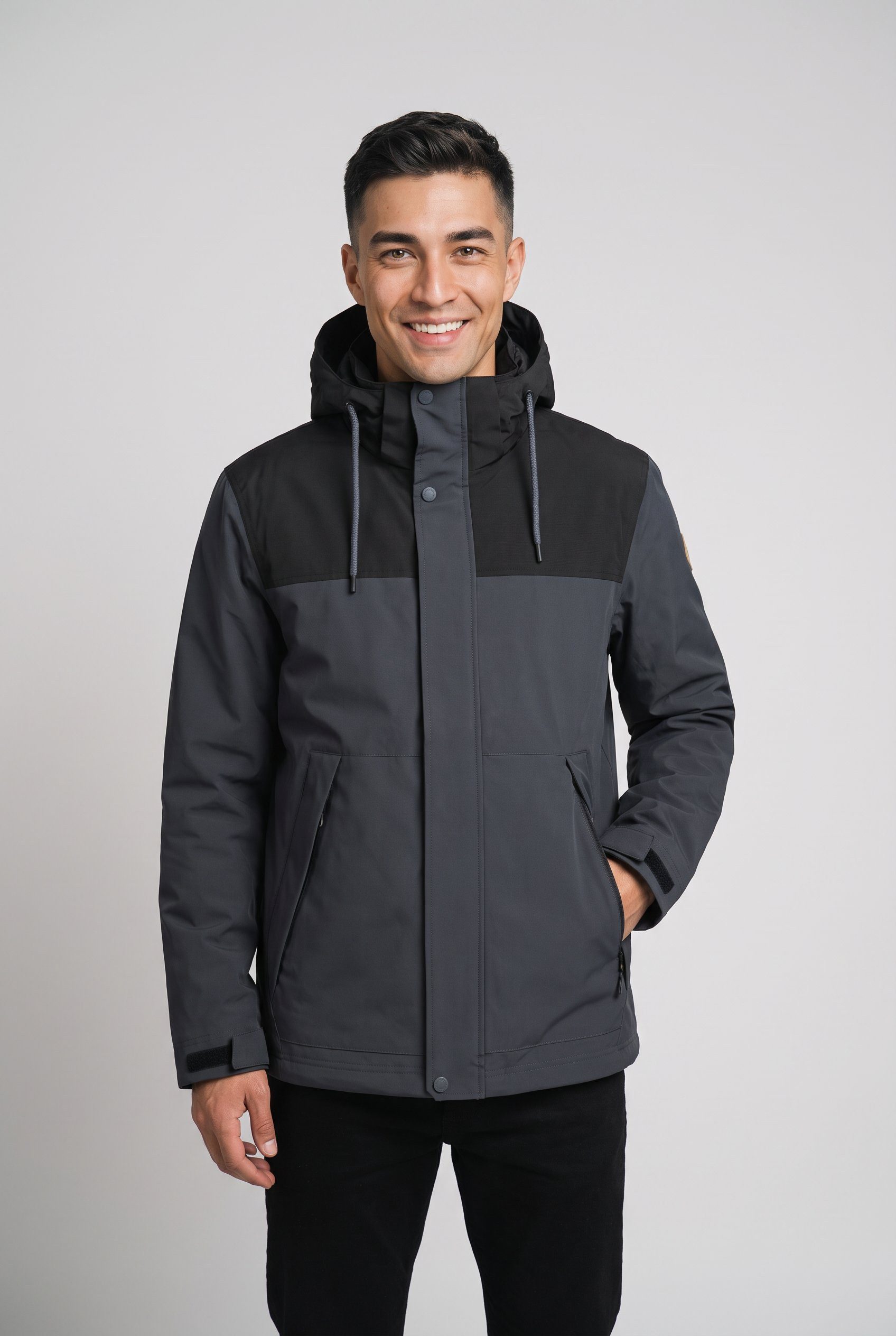 Icepeak Funktionsjacke H FUNKTIONSJACKE MERCED mit regulierbarer und abnehmbarer Kapuze, atmungsaktiv