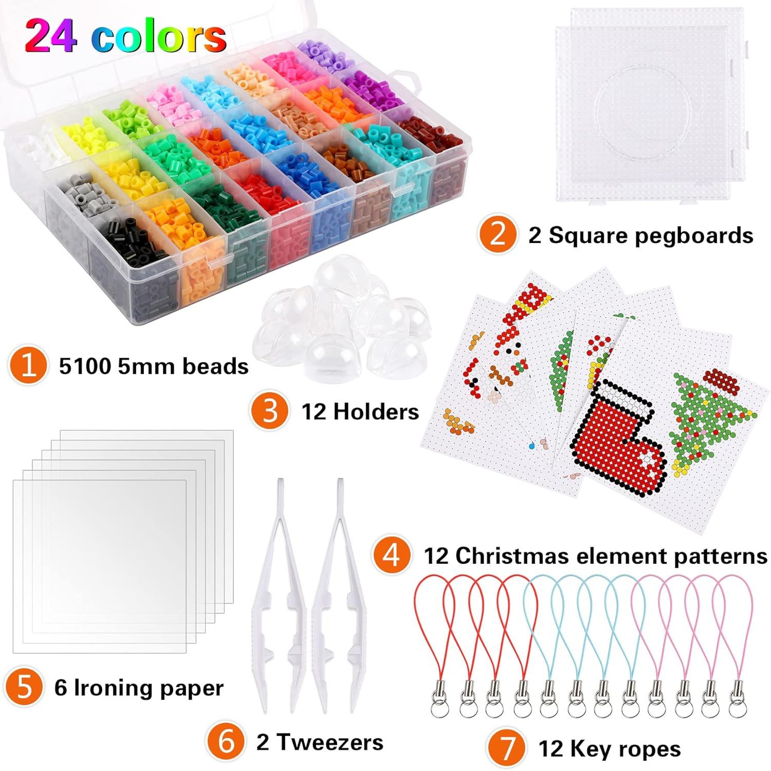 Refined Living Kreativset Weihnachten Bügelperlen Set 5100 Stück,5mm Schmel günstig online kaufen