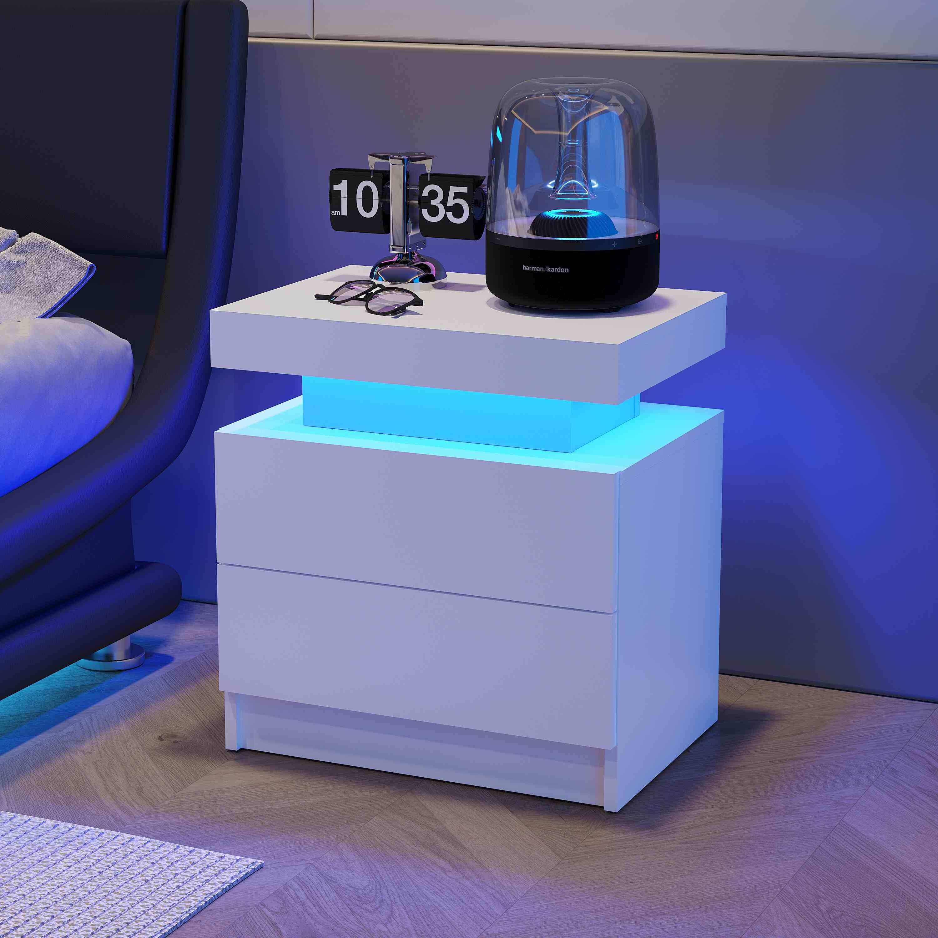 BlingBin Nachttisch Nachtschrank mit LED Licht, günstig online kaufen