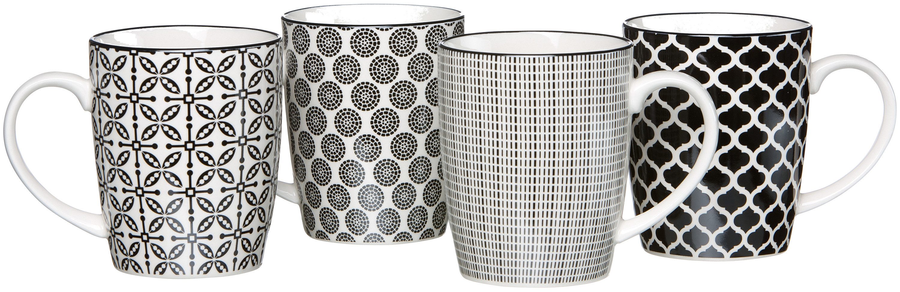 Ritzenhoff & Breker Becher Takeo, 4-tlg., Porzellan, skandinavisch-schlichter Touch, 350 ml, 4-teilig