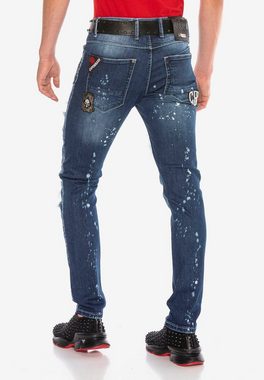 Cipo & Baxx Bequeme Jeans im angesagten Patchwork-Style