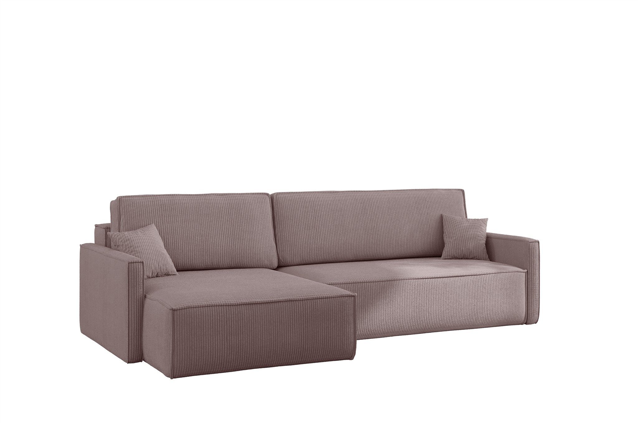 Fun Möbel Ecksofa Schlafsofa Sofa FUN MARIUS in Stoff, inkl. 2 Zierkissen, Inkl. Bettkasten