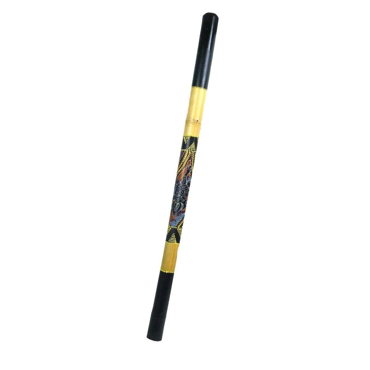 SIMANDRA Didgeridoo Didgeridoo aus Bambus geschnitzt oder bemalt Aborigini Dot Painting, Tiefe Bassartige Töne