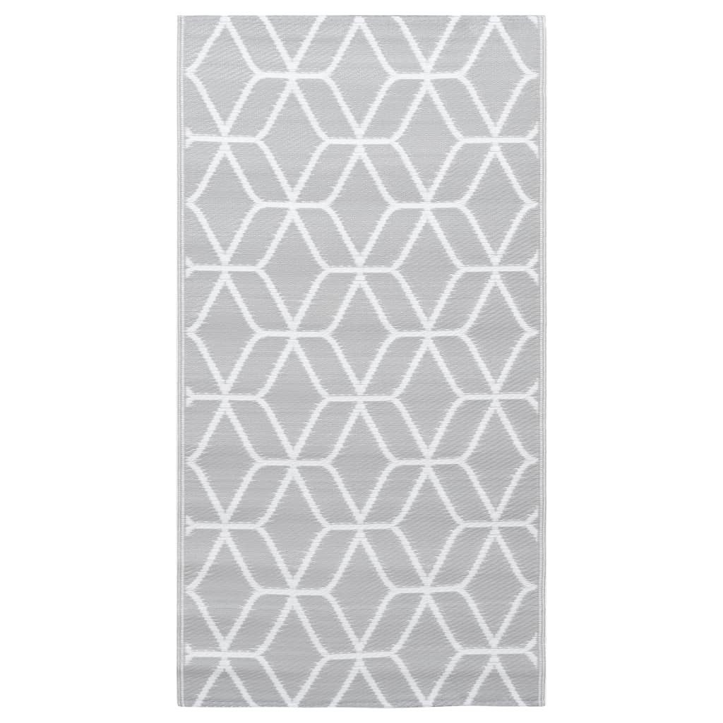 vidaXL Outdoorteppich 160 x 230 cm Teppich Terrasse Camping Outdoor draußen Vorzelt Grau 160, Höhe: 230 mm