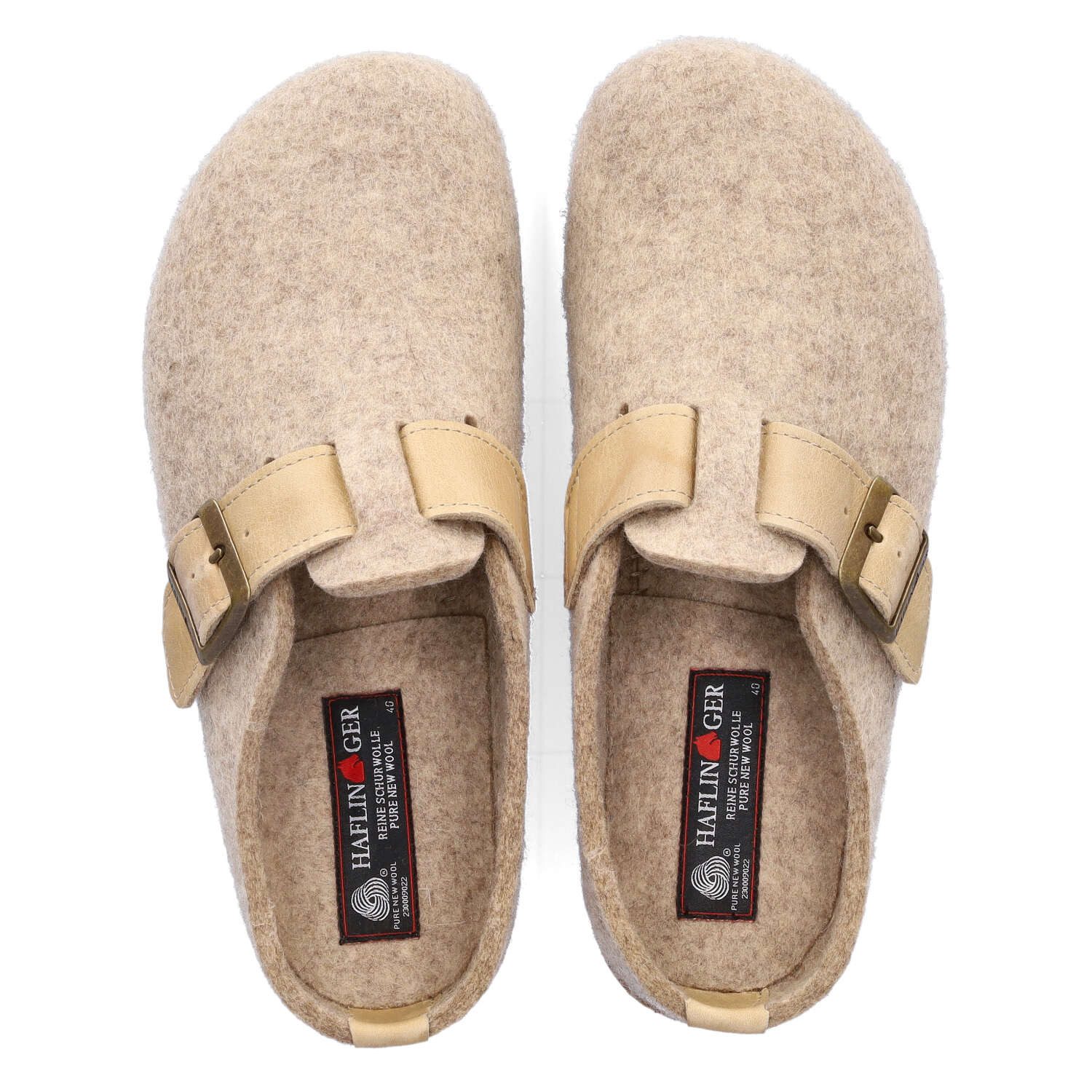 Haflinger Haflinger Grizzly Chicago Beigemeliert Öko Slipper