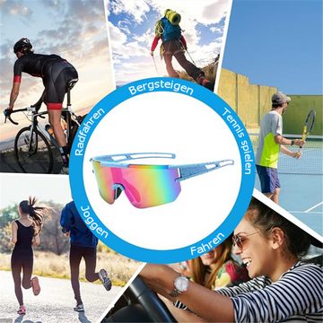 RefinedFlare Sonnenbrille Fahrradbrille Herren Damen Radsportbrille UV-Schutz
