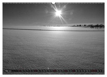 CALVENDO Wandkalender Winter Schwarz-Weiß (Premium, hochwertiger DIN A2 Wandkalender 2023, Kunstdruck in Hochglanz)