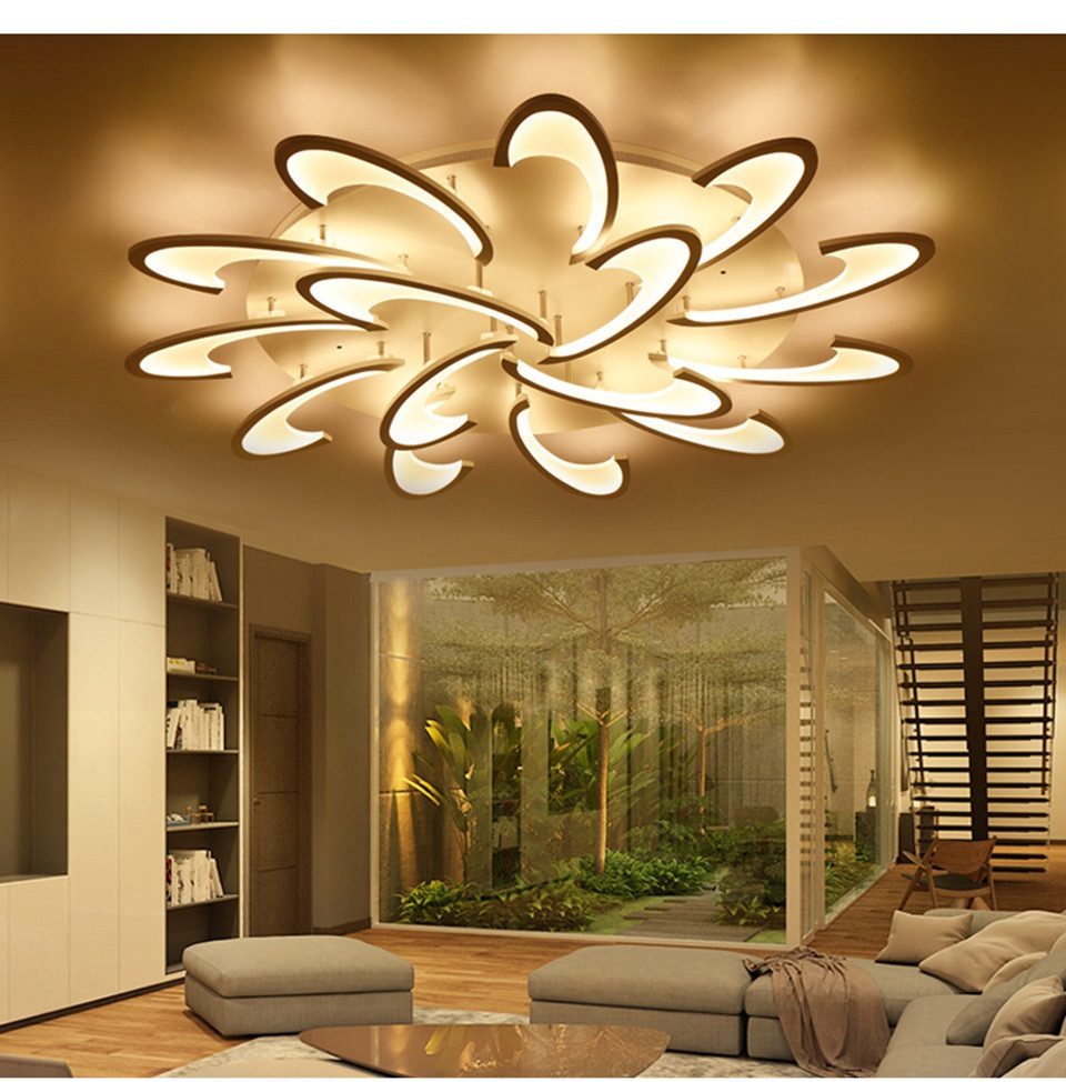 Eurohandisplay LED Deckenleuchte LED Deckenleuchte Fernbedienung Lichtfarbe einstellbar dimmbar Lampe, LED fest integriert, Warm- bis Kaltweiß, Lichtfarbe und Helligkeit einstellbar