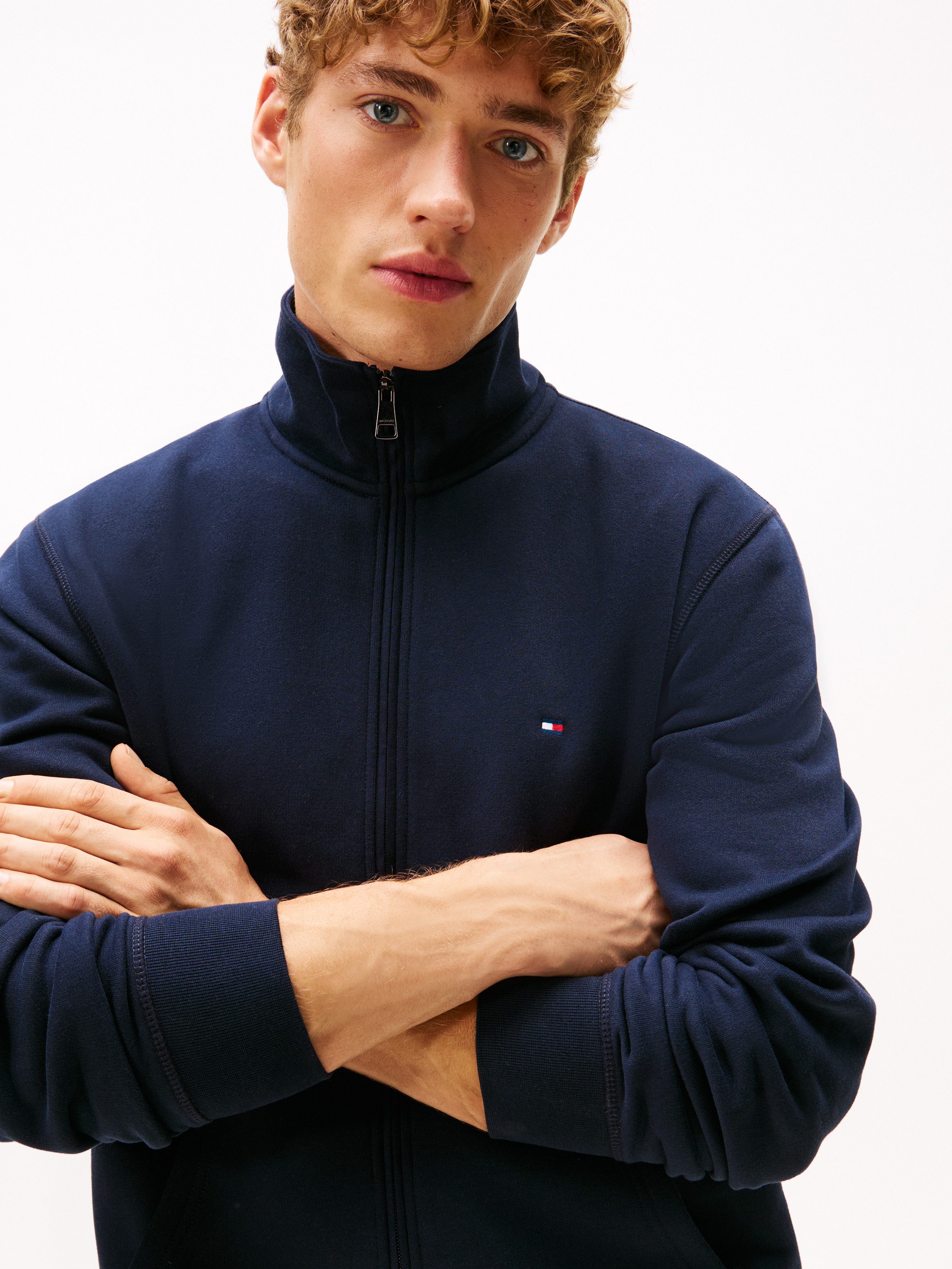 Tommy Hilfiger Sweatjacke ESSENTIAL FLEECE STAND günstig online kaufen