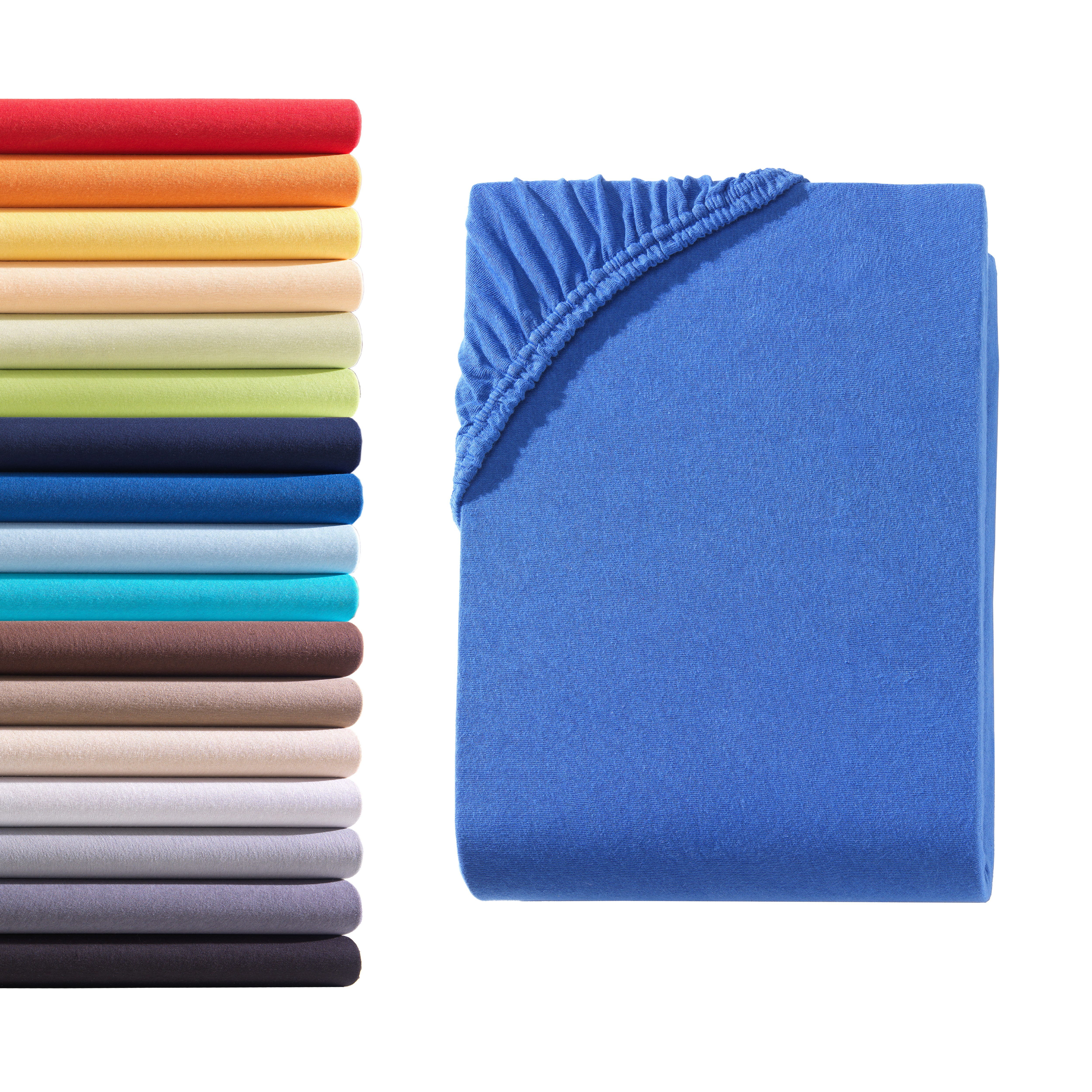 Hometex Premium Textiles Spannbettlaken Jersey Spannbettlaken 100% Baumwoll günstig online kaufen