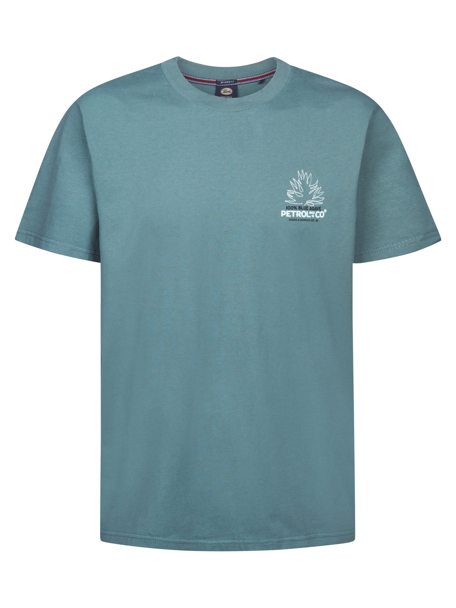 T-Shirt Men Shirt SS - Kurzarmshirt basic - Herrenshirt mit Print auf der Brus