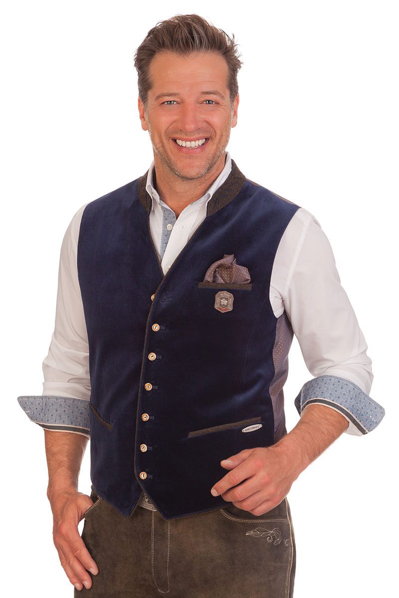 Spieth & Wensky Trachtenweste Trachtenweste - ACHILL - rot, dunkelblau