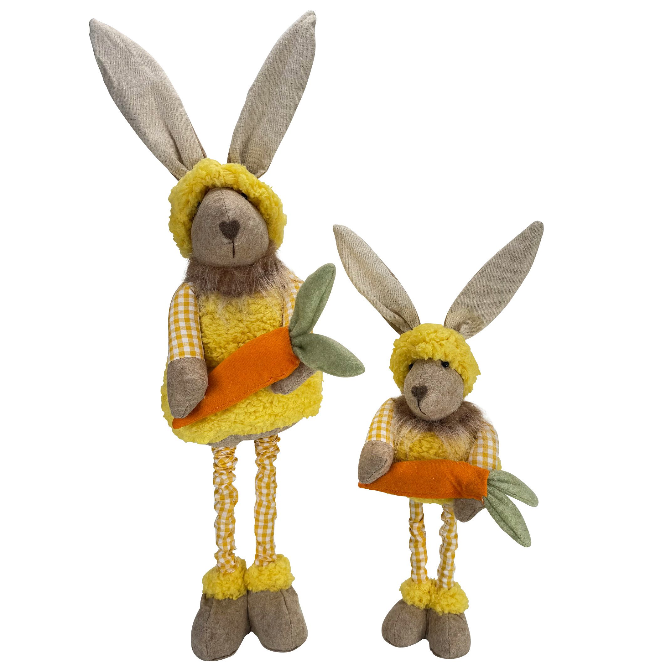Online-Fuchs Osterhase - 2er Set Hasen mit Möhre und Teleskopbeinen - Oster günstig online kaufen