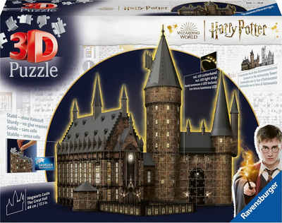 Ravensburger 3D-Puzzle Hogwarts Schloss - Die Große Halle - Night Edition, 540 Puzzleteile, Made in Europe; FSC® - schützt Wald - weltweit