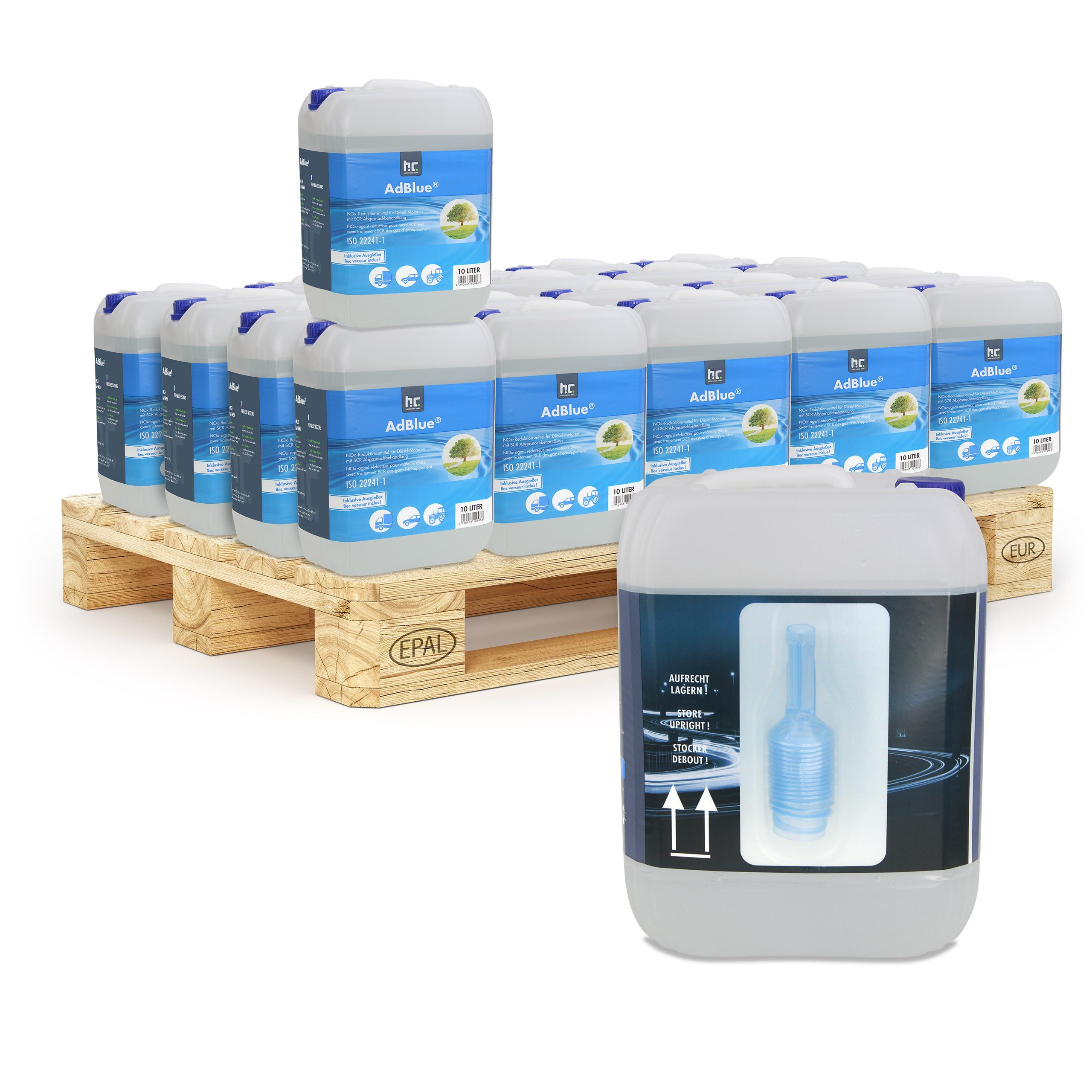 Höfer Chemie GmbH Harnstofflösung 60x 10 L AdBlue® Harnstofflösung, (60-St) Reduziert effektiv Stickoxid-Emissionen