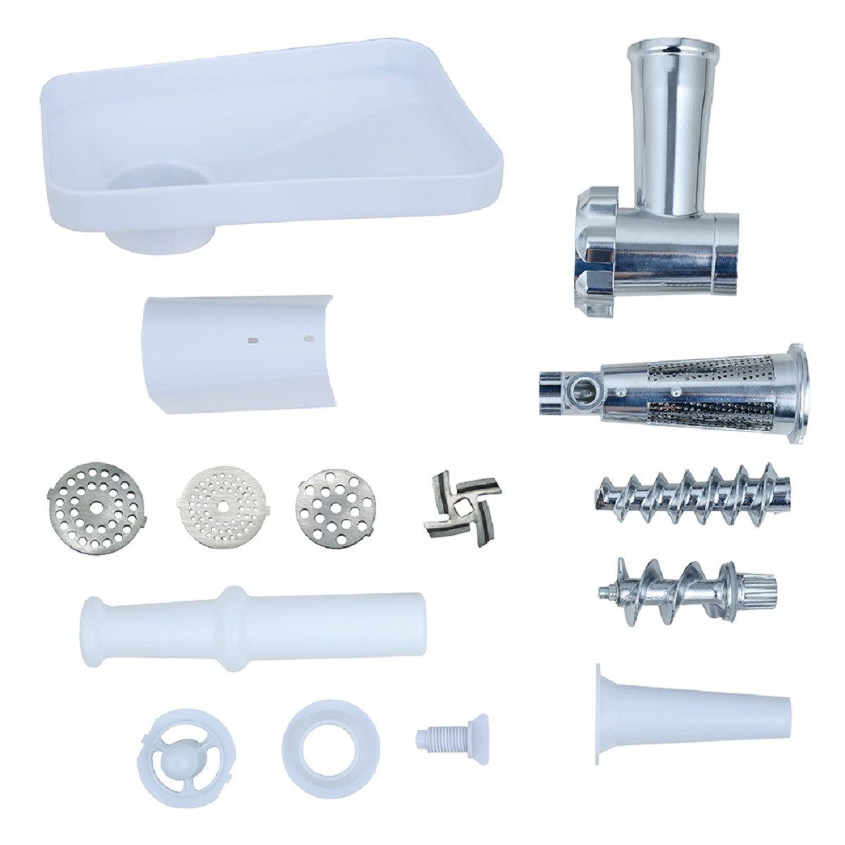 Melchioni Fleischwolf Fleischwolf mit Zubehör – 250W, DC Motor, Adapter für Würstchen