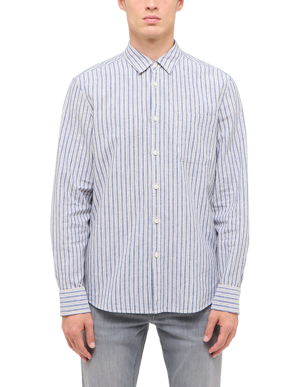 MUSTANG Langarmhemd Herren Style Richardson