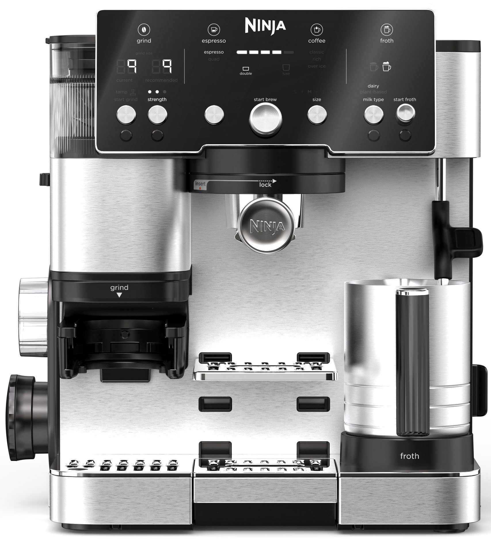 NINJA Espressomaschine Ninja Luxe Café Essential Kaffeemaschine ES501EU, Espresso- und Filterkaffeemaschine