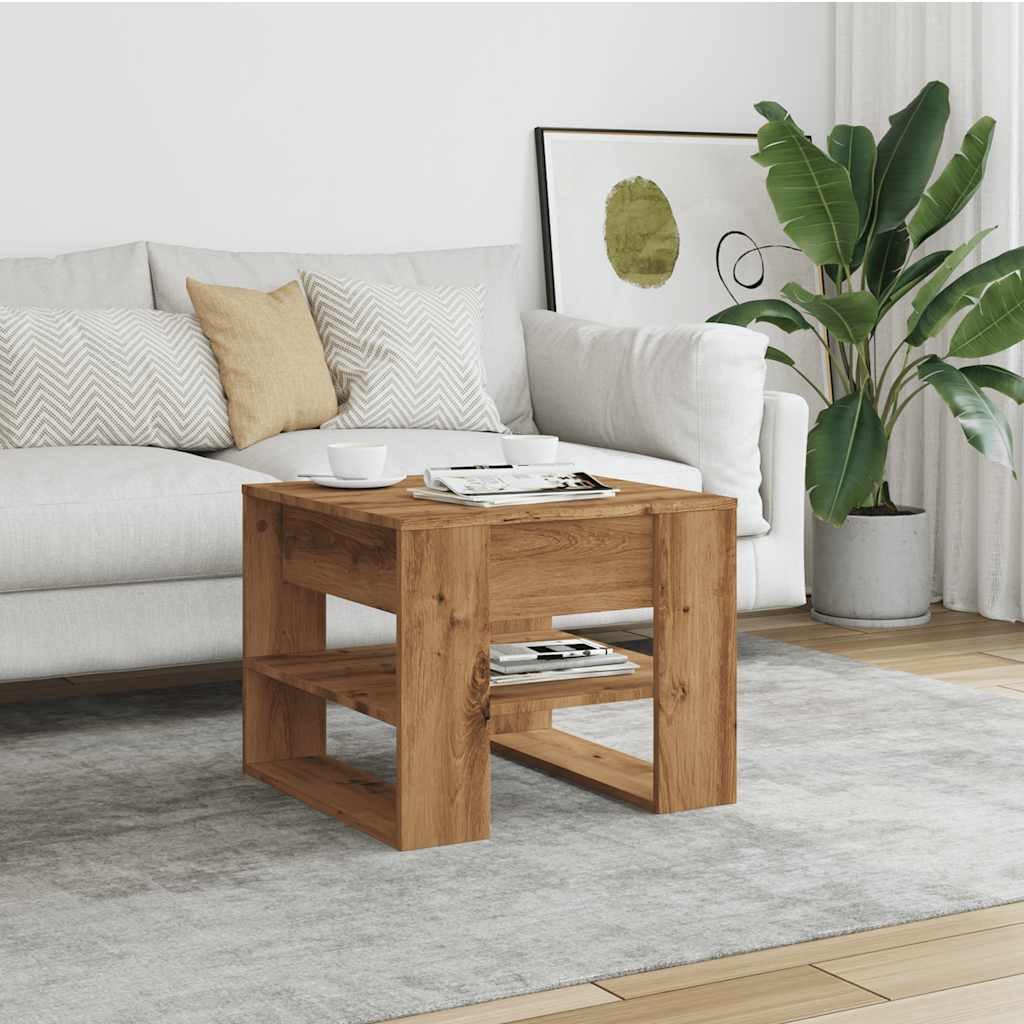 vidaXL Couchtisch Couchtisch Artisan-Eiche 55,5x55x45 cm günstig online kaufen