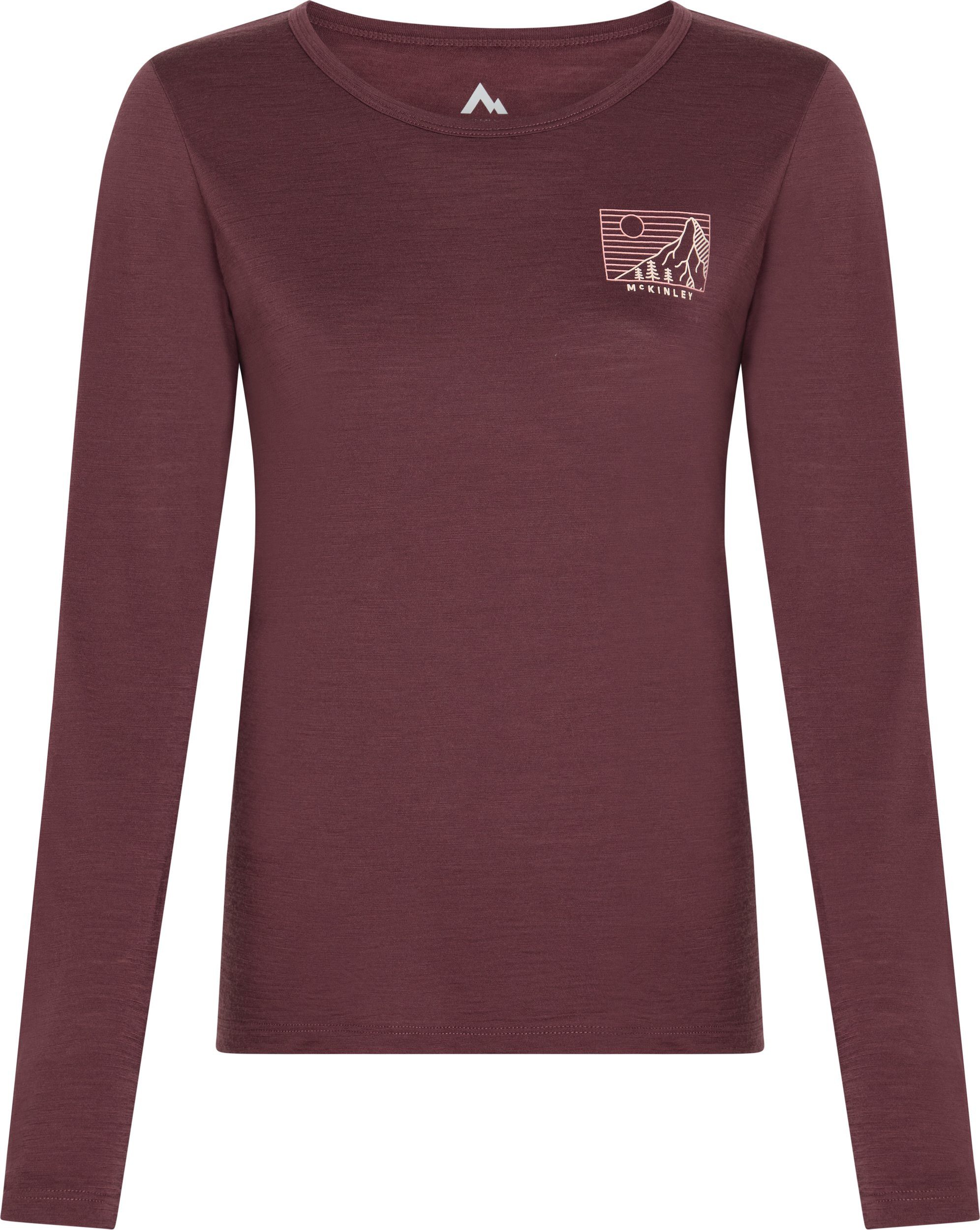 McKINLEY Langarmshirt Da.-T-Shirt Shane IV LS W RED WINE