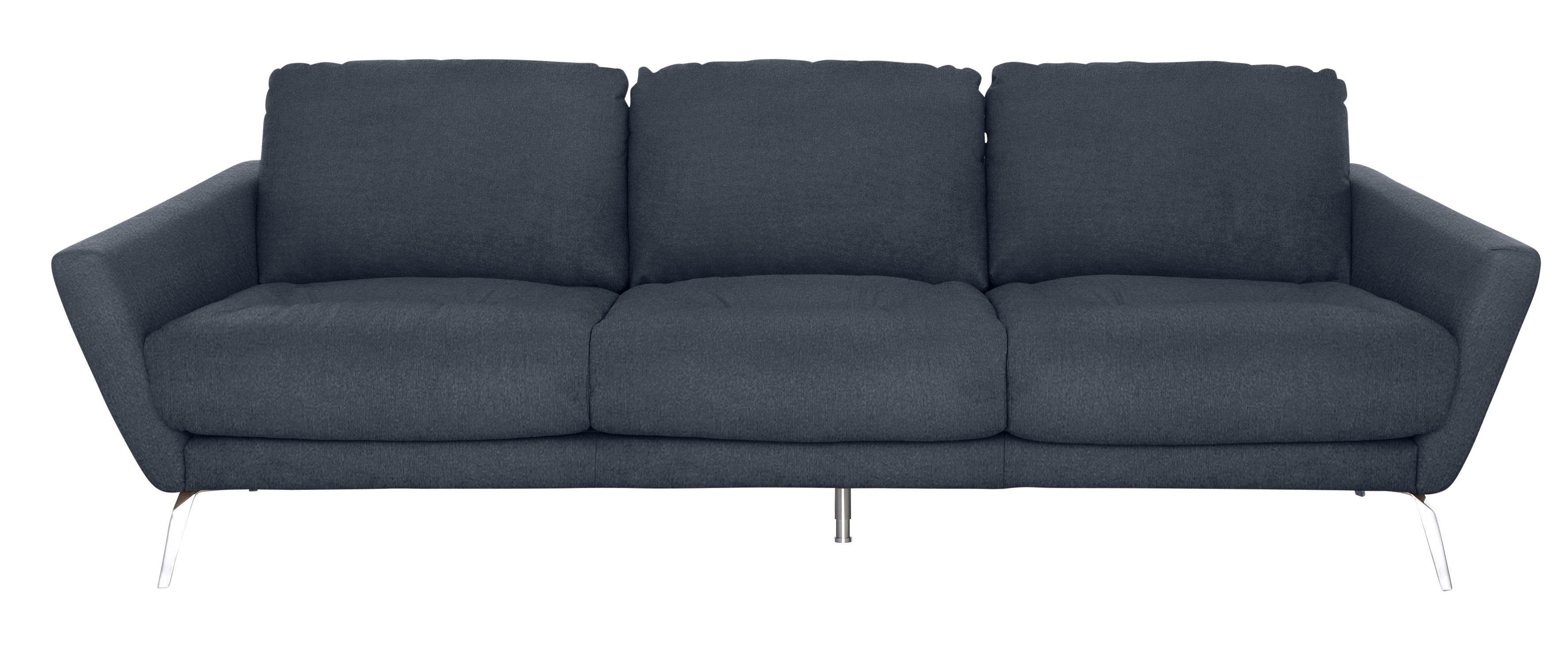 dekorativer W.SCHILLIG glänzend Big-Sofa Sitz, Chrom Füße im mit softy, Heftung
