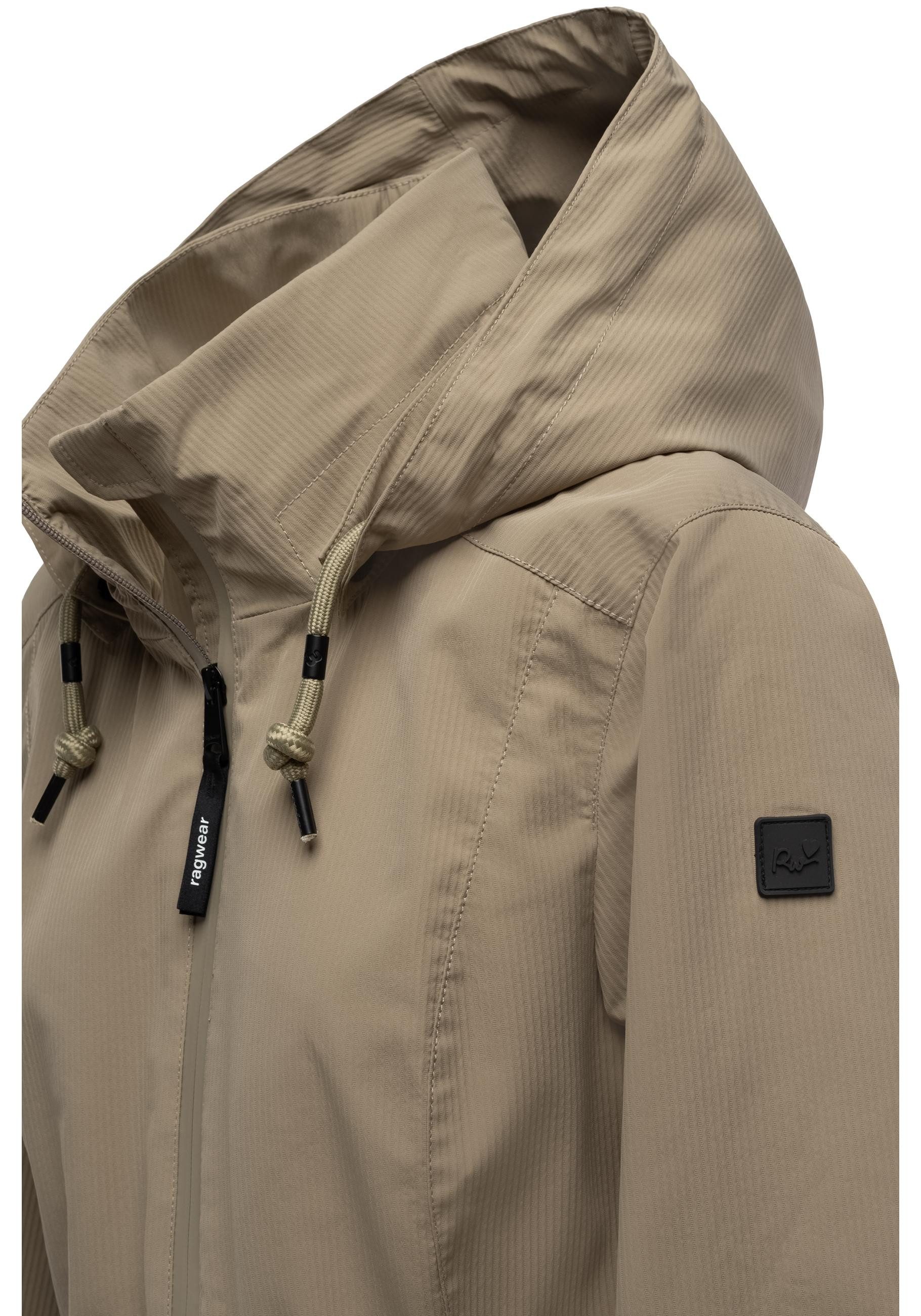 Ragwear Kurzmantel Dakkota B Übergangsjacke wasserdicht mit feiner Rillenstruktur