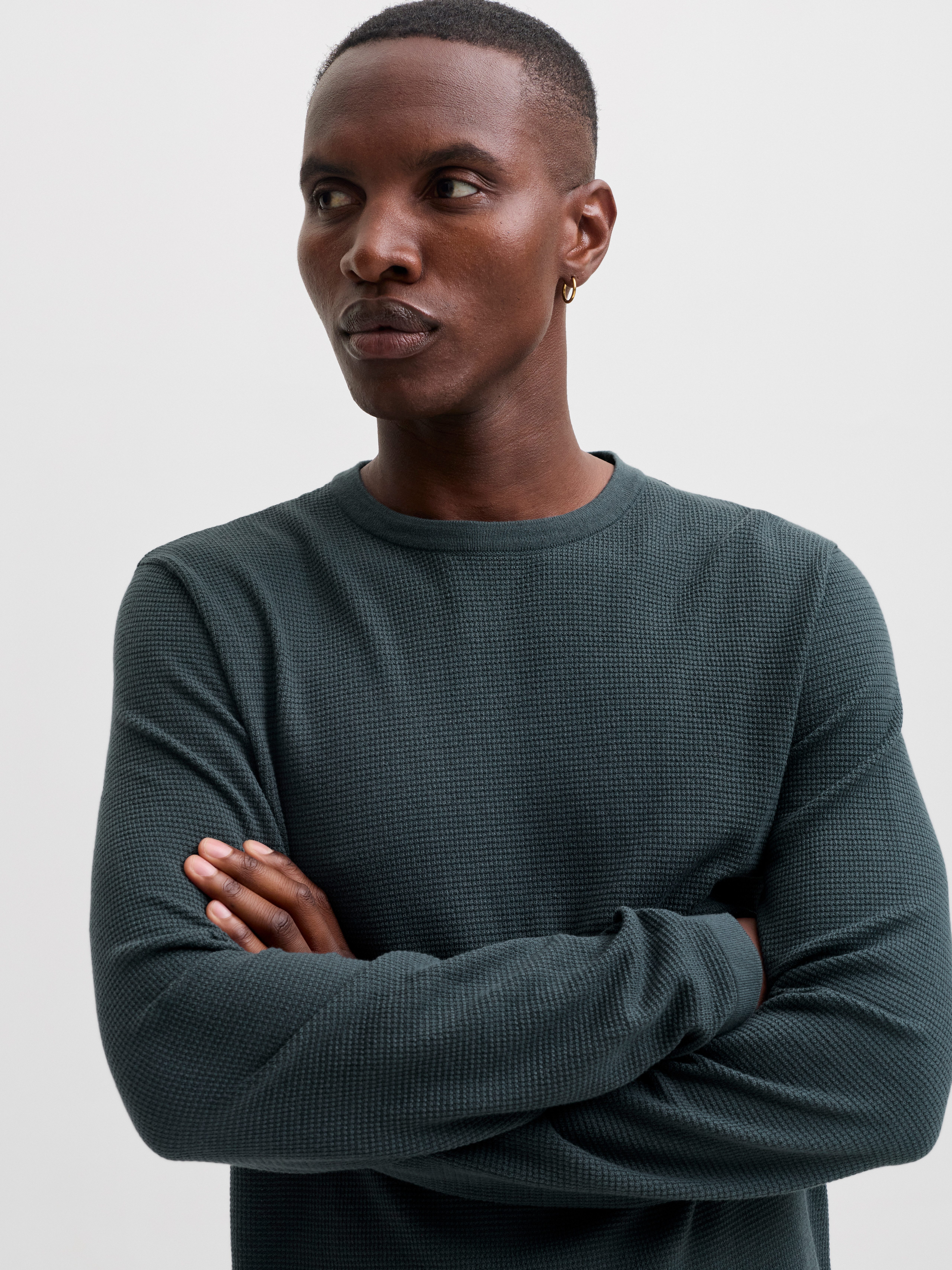 Jack & Jones Rundhalspullover JJEAUSTIN KNIT CREW NECK NOOS Baumwollmischung, regular fit – Bild 2 von 5