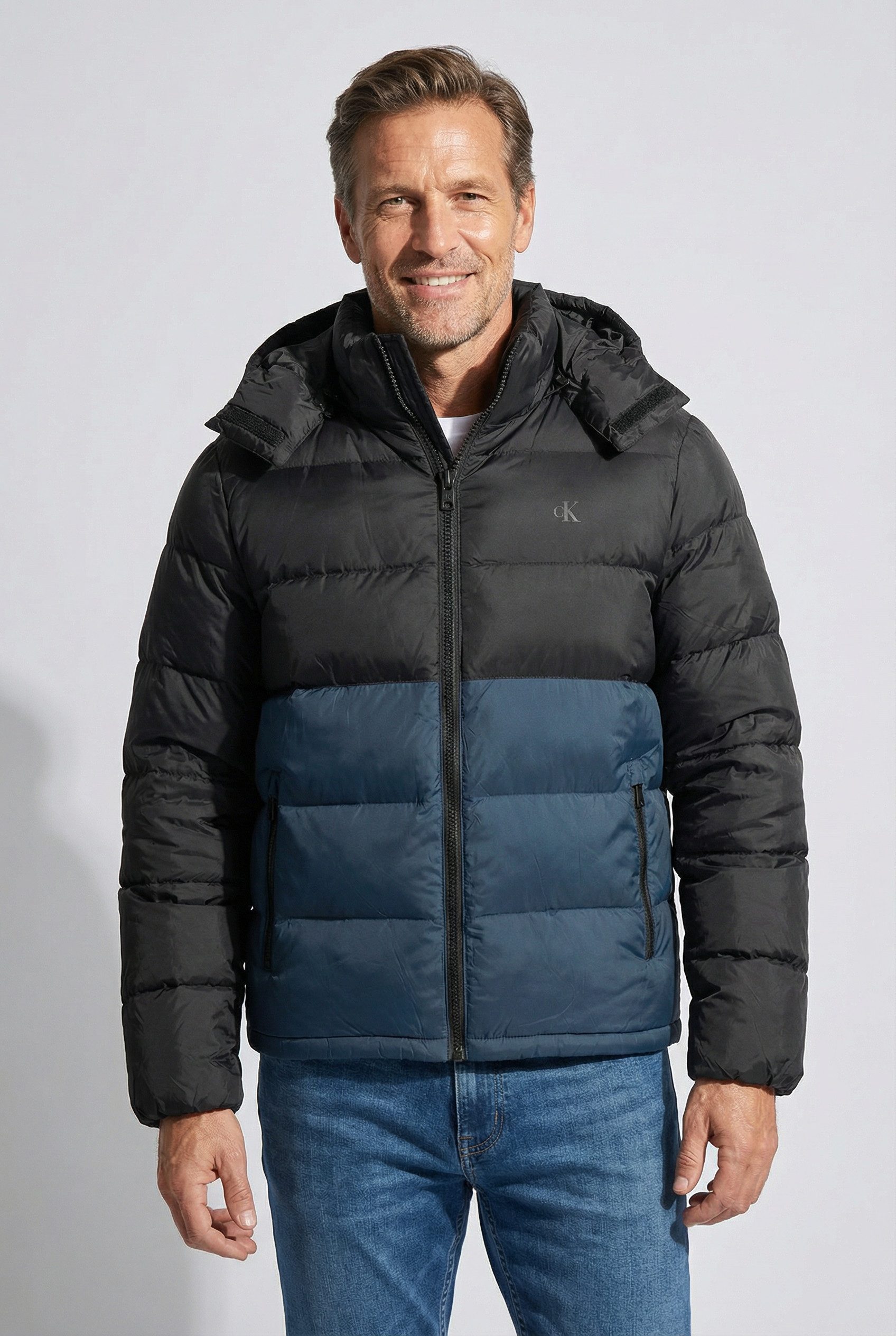 Calvin Klein Jeans Steppjacke LS NYLON COLOR BOCK PUFFER JKT Mit Rundhalsau günstig online kaufen