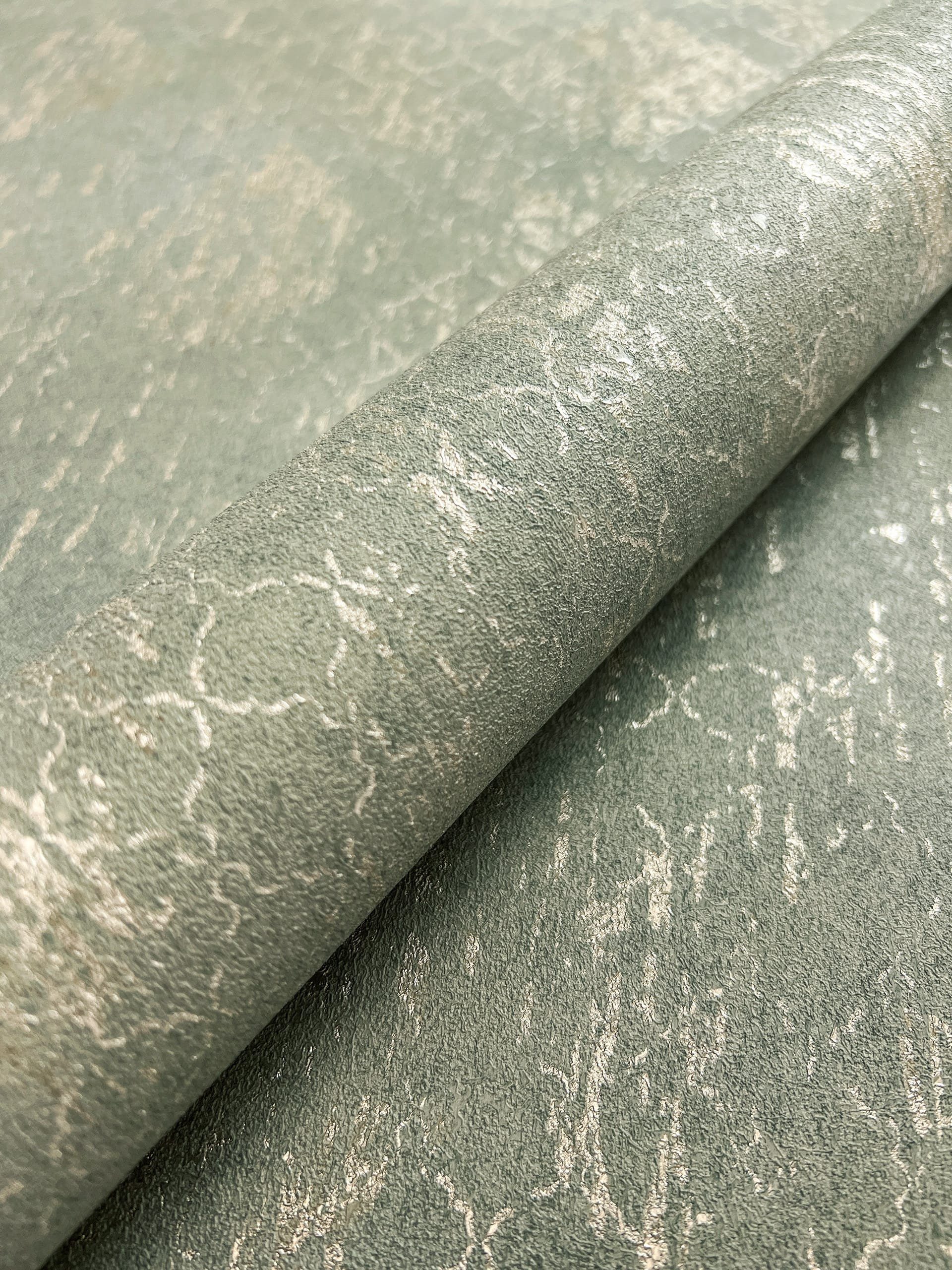 Newroom Vliestapete, Grün Tapete Vintage Ornamente - Glanztapete Mustertape günstig online kaufen