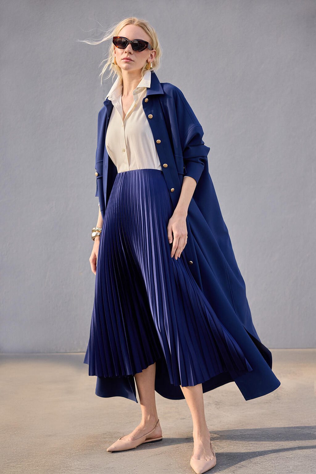 touche prive Faltenrock Elastisch Taille Maxi günstig online kaufen
