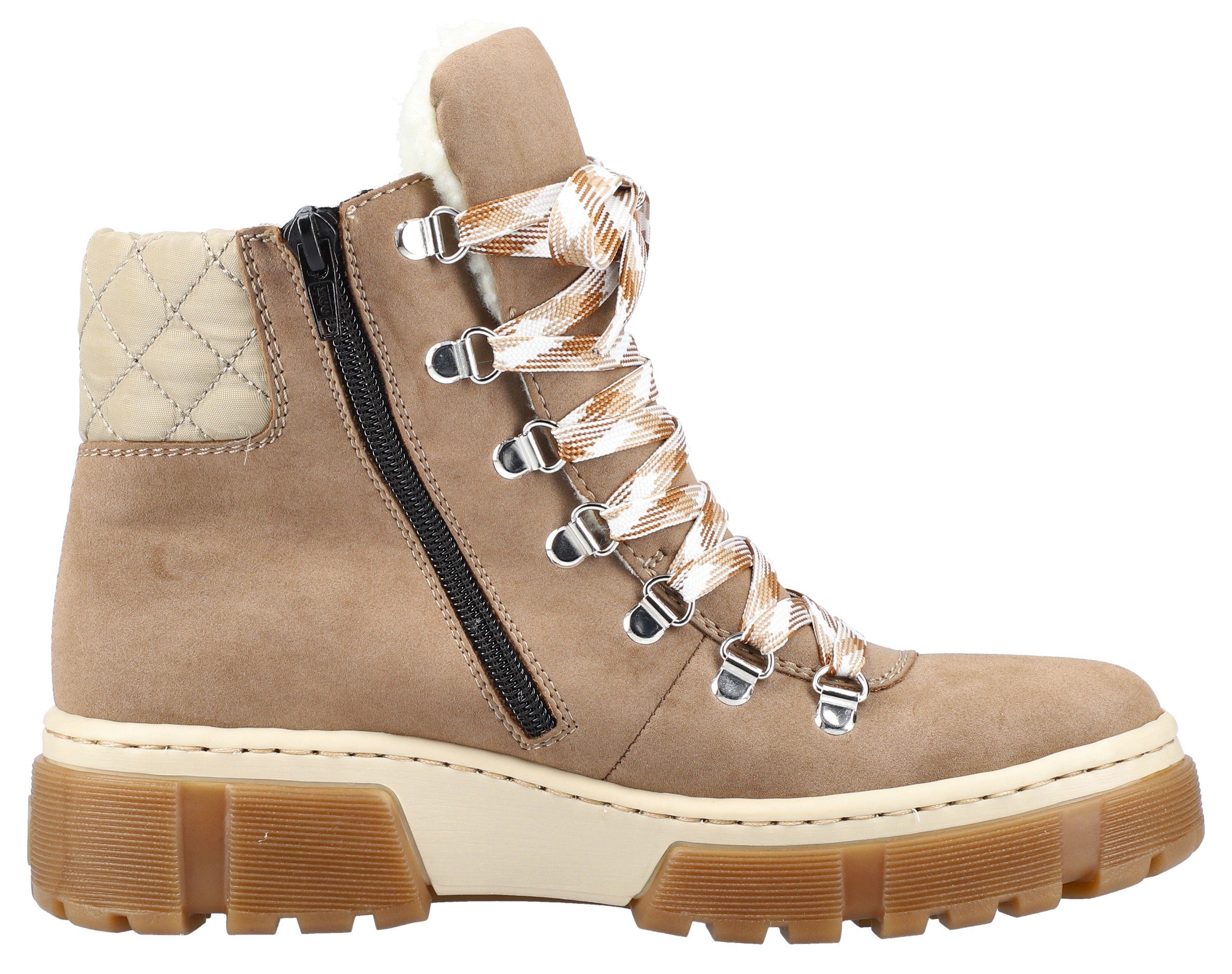 Rieker Winterboots, Winterstiefelette, Schnürboots, Plateau, mit Warmfutter-Ausstattung
