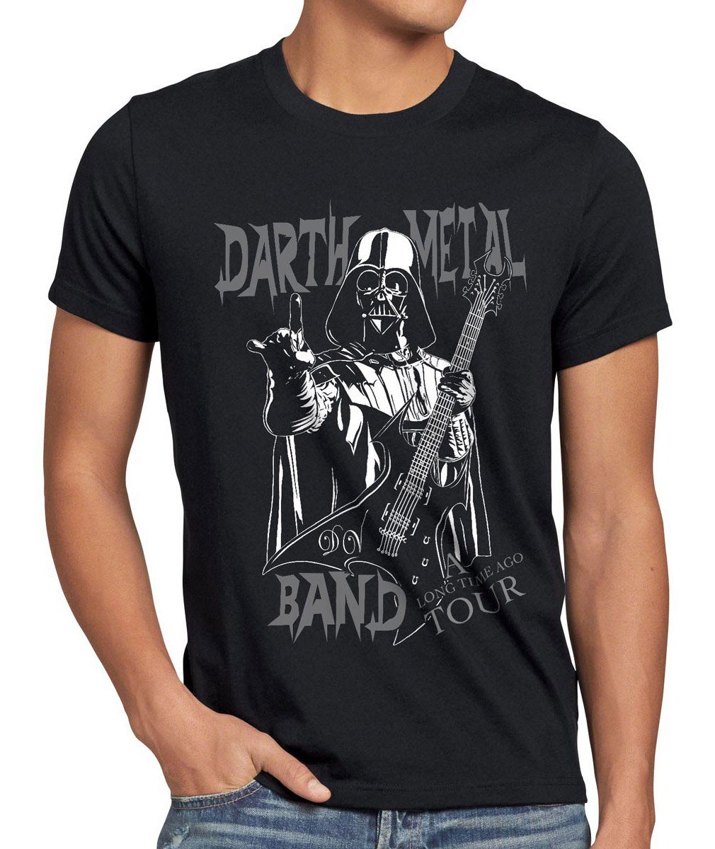 style3 Print-Shirt Herren T-Shirt Darth Metal Band star vader luke wars jedi yoda skywalker rock us