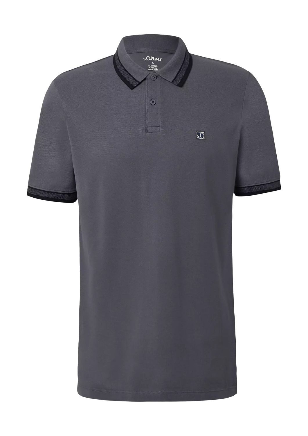 s.Oliver Poloshirt Poloshirt Kragen, Knopfleiste, Logo-Patch günstig online kaufen