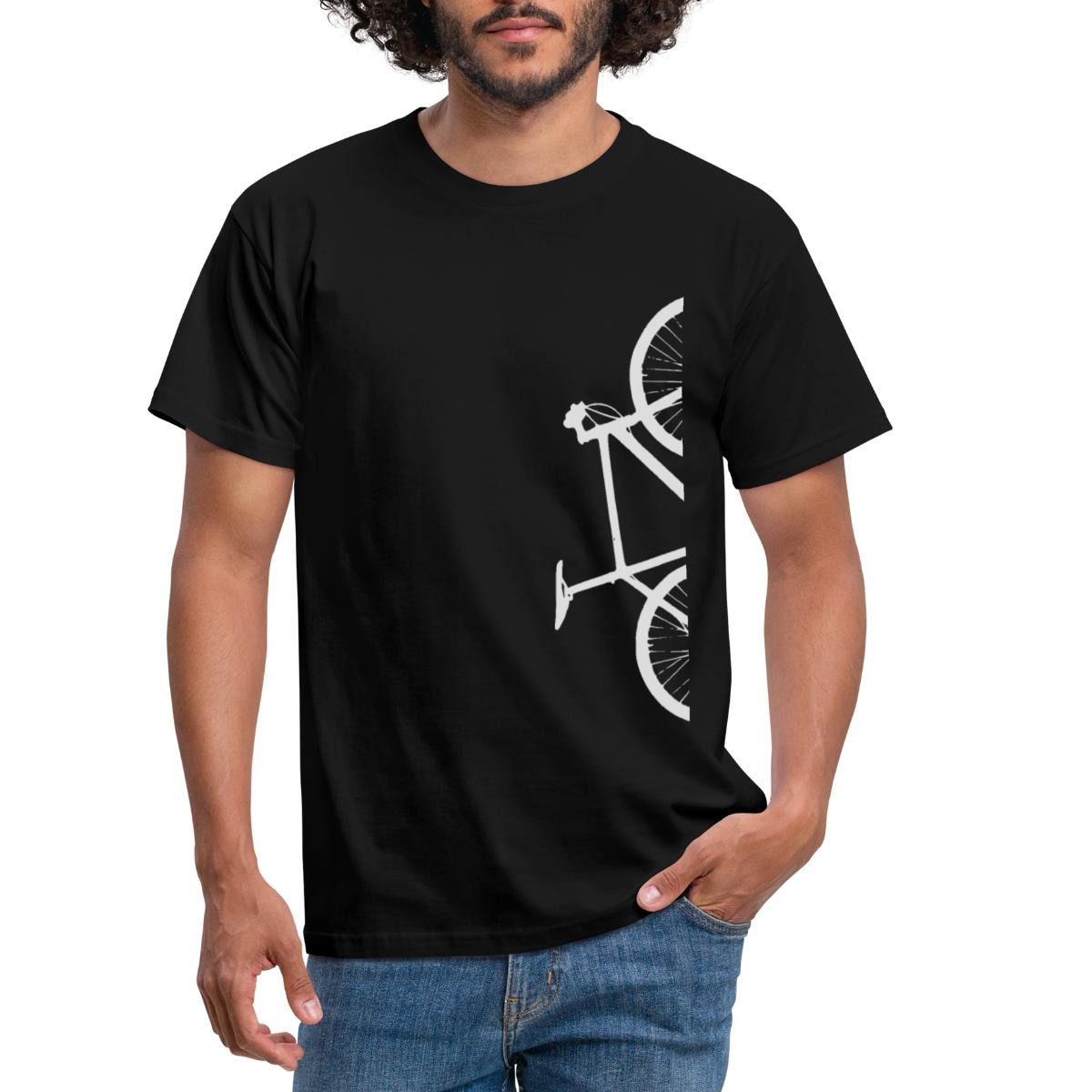 Spreadshirt T-Shirt Halbes Fahrrad Geschenk für Fahrradfahrer Männer T-Shirt (1-tlg)