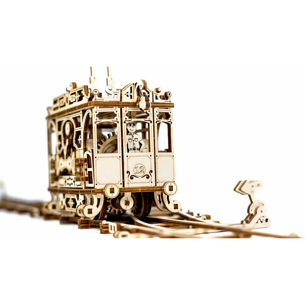 Wooden City Puzzle 3D-Puzzle Straßenbahn mit Schienen 273 Teile, Puzzleteile