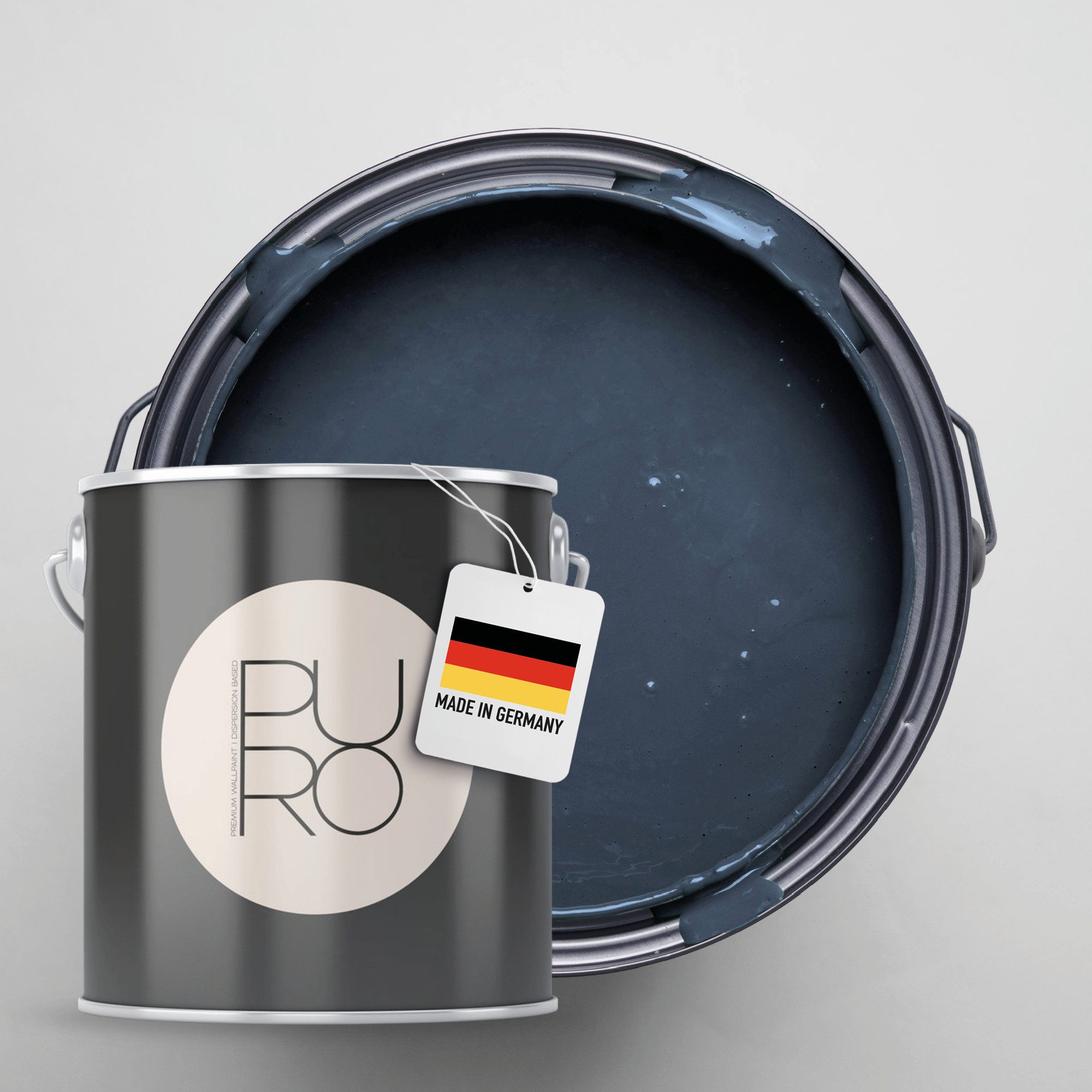 A.S. Création Wandfarbe Premium Innenwandfarbe PURO Tuchmatt bluish petrol, ideal für Wohnzimmer, Schlafzimmer, Flur und Küche, Farbwelt Blau