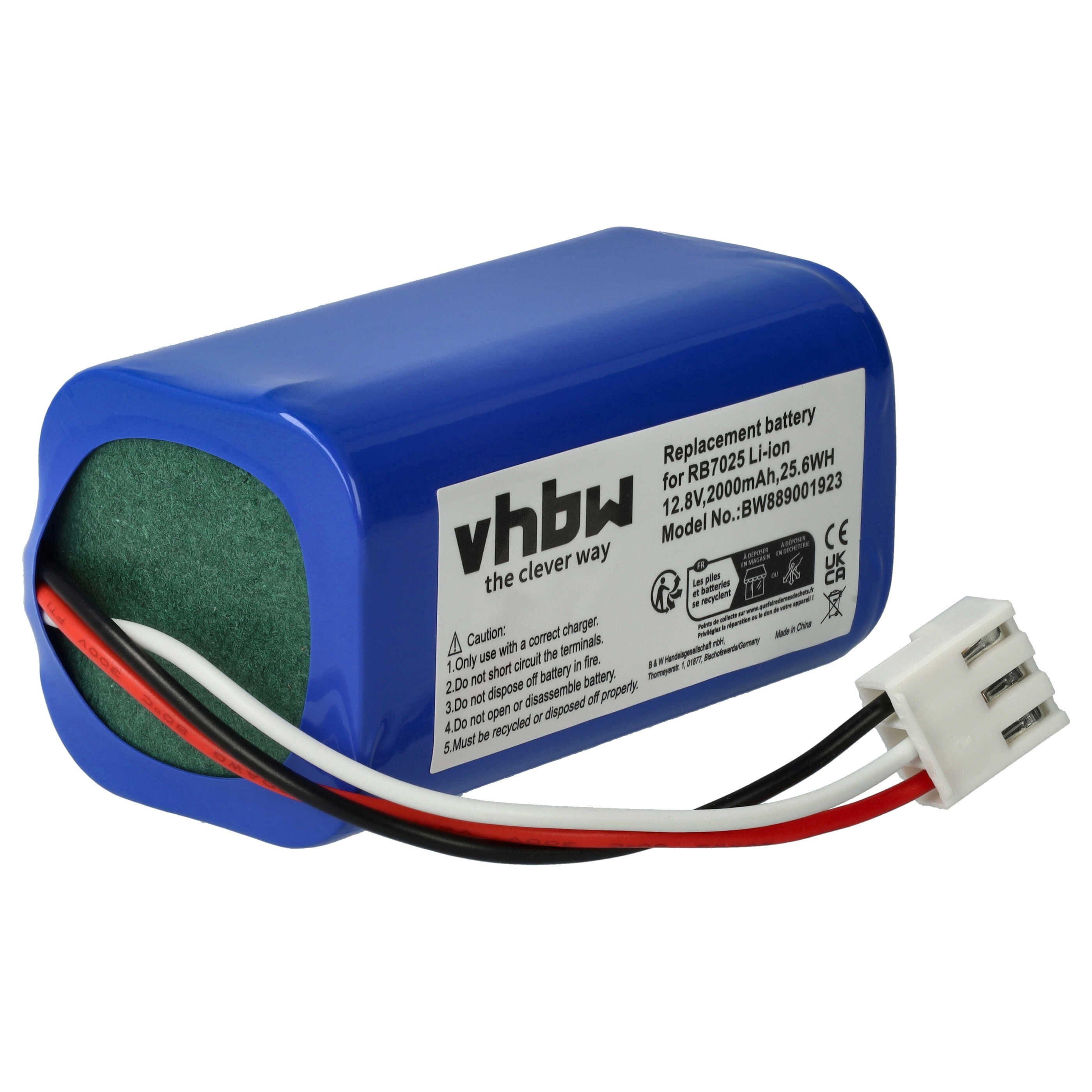 vhbw Akku passend für Severin Chill RB 7025, RB 7720, RB 7022 Saugroboter Staubsauger-Akku Akku Li-Ion 2000 mAh (12,8 V, 1 St), Leistungsfähiger Austausch-Akku für Ihren Saugroboter