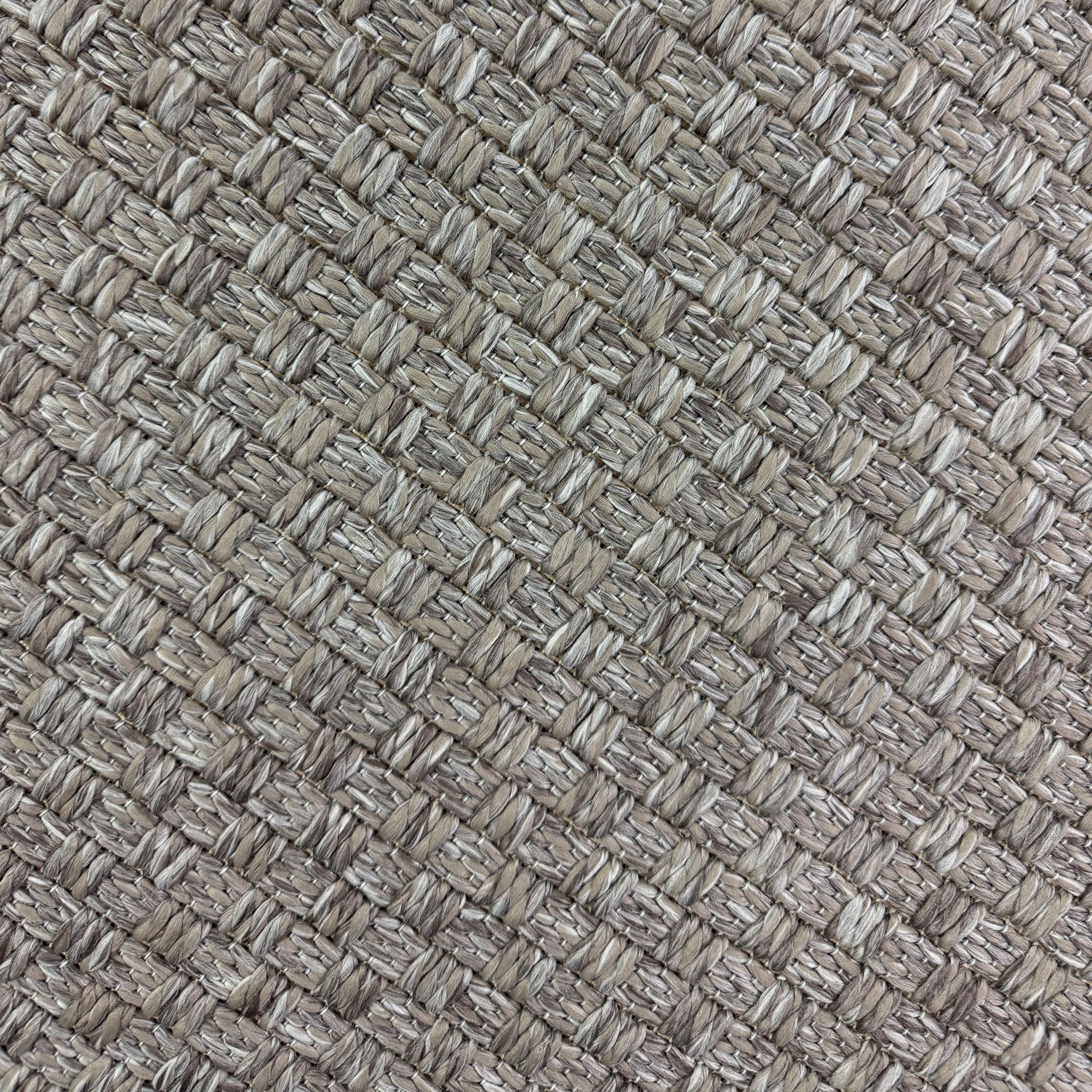 Carpetia Outdoorteppich Moderner Teppich Taupe Flechtstruktur Indoor Outdoor, rechteckig, Höhe: 5 mm