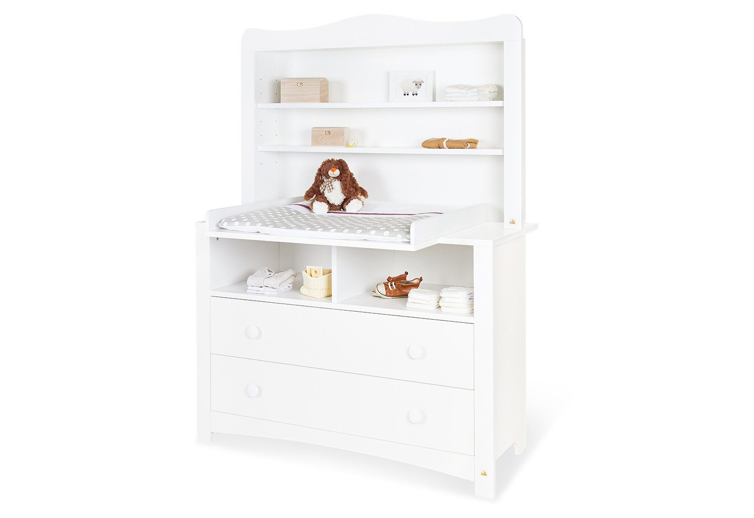 Pinolino® Wickelkommode Wickelkommode 'Florentina' extrabreit inkl. extrabreitem Regalaufs…