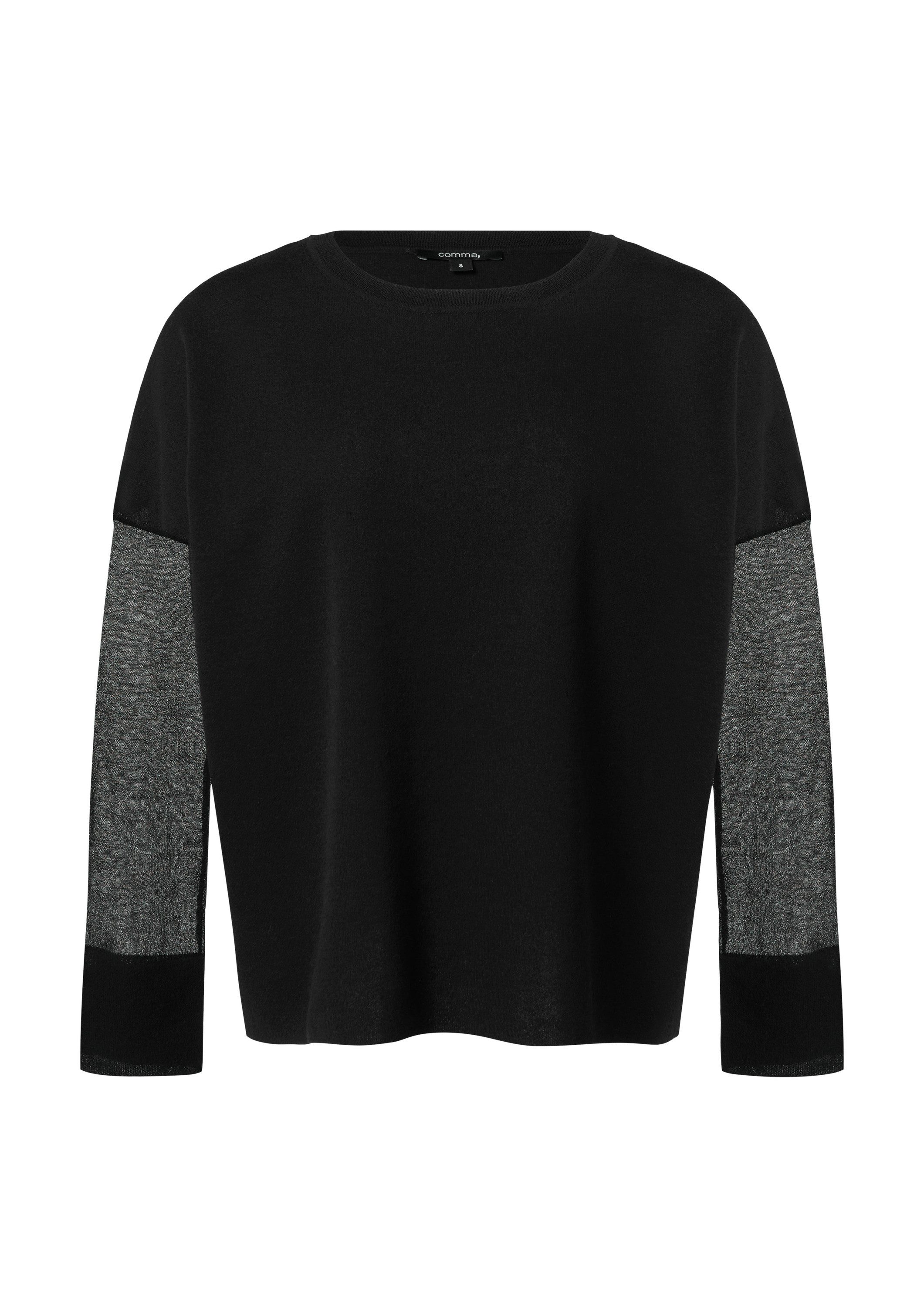 comma Longpullover Strickpullover Leichter Strickpullover im Relaxed Fit mi günstig online kaufen