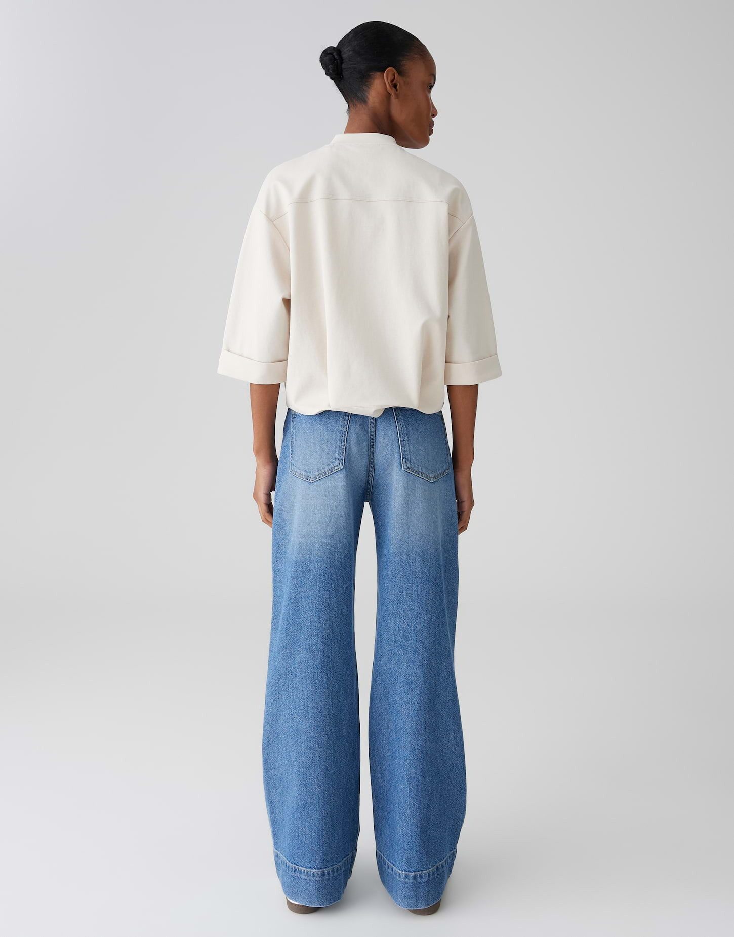 OPUS Sweater Sweatjacke aus Sweatware mit Blouson-Schnitt Pattentaschen und Aufschlag am Ärmel, lässiger Look