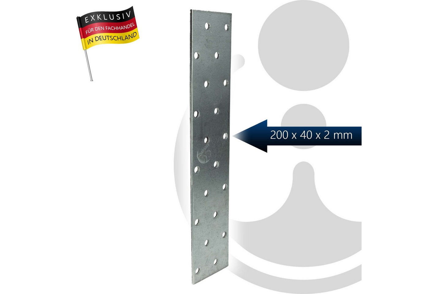 Thumbnail - MASTERPROOF PROFESIONAL Flachverbinder Lochplatte Flachverbinder, verschiedene Ausführungen, feuerverzinkt