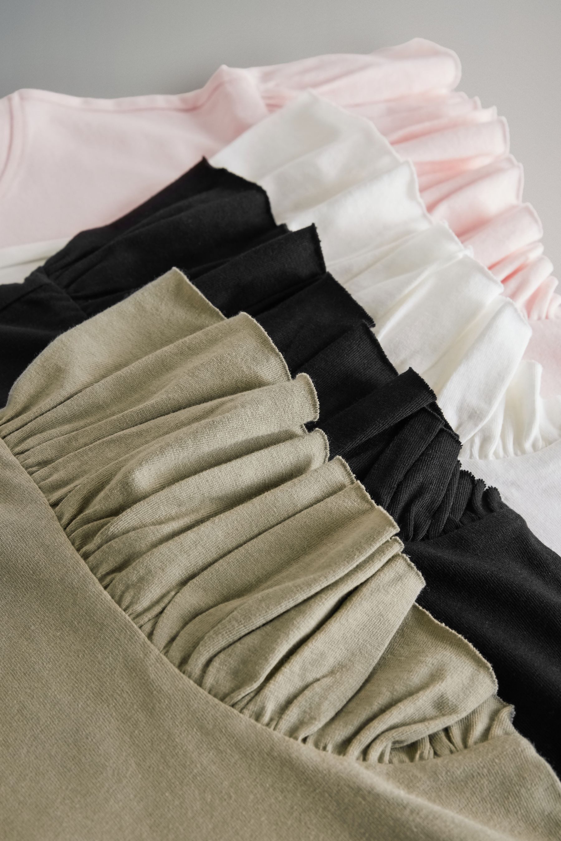 The Set T-Shirt The Set T-Shirt mit Rüschen aus Baumwolle, 4 Stk. (4-tlg) günstig online kaufen